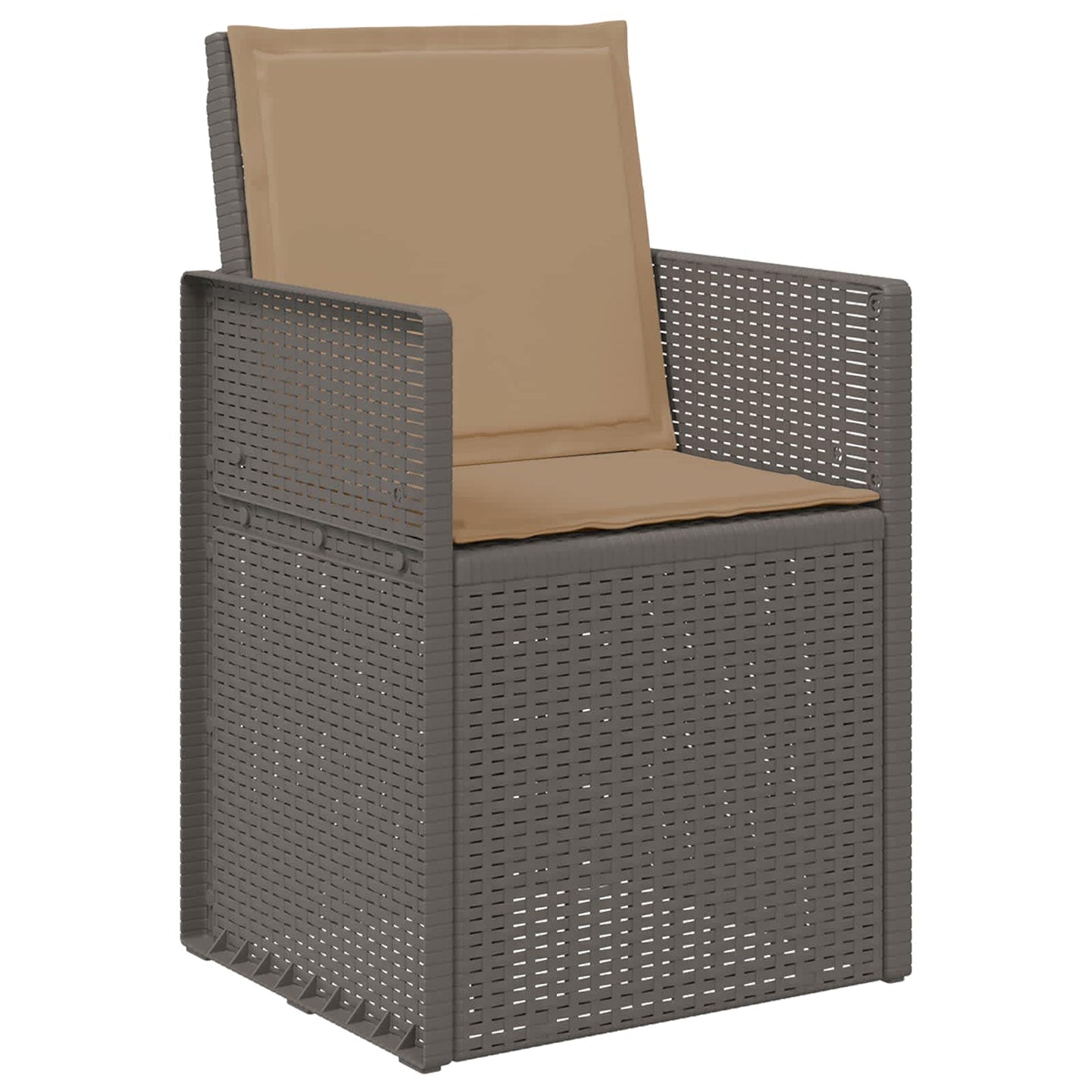 vidaXL Καρέκλες Εστιατορίου Κήπου 2 pcs Ανοιχτό γκρι και ταουπά PP