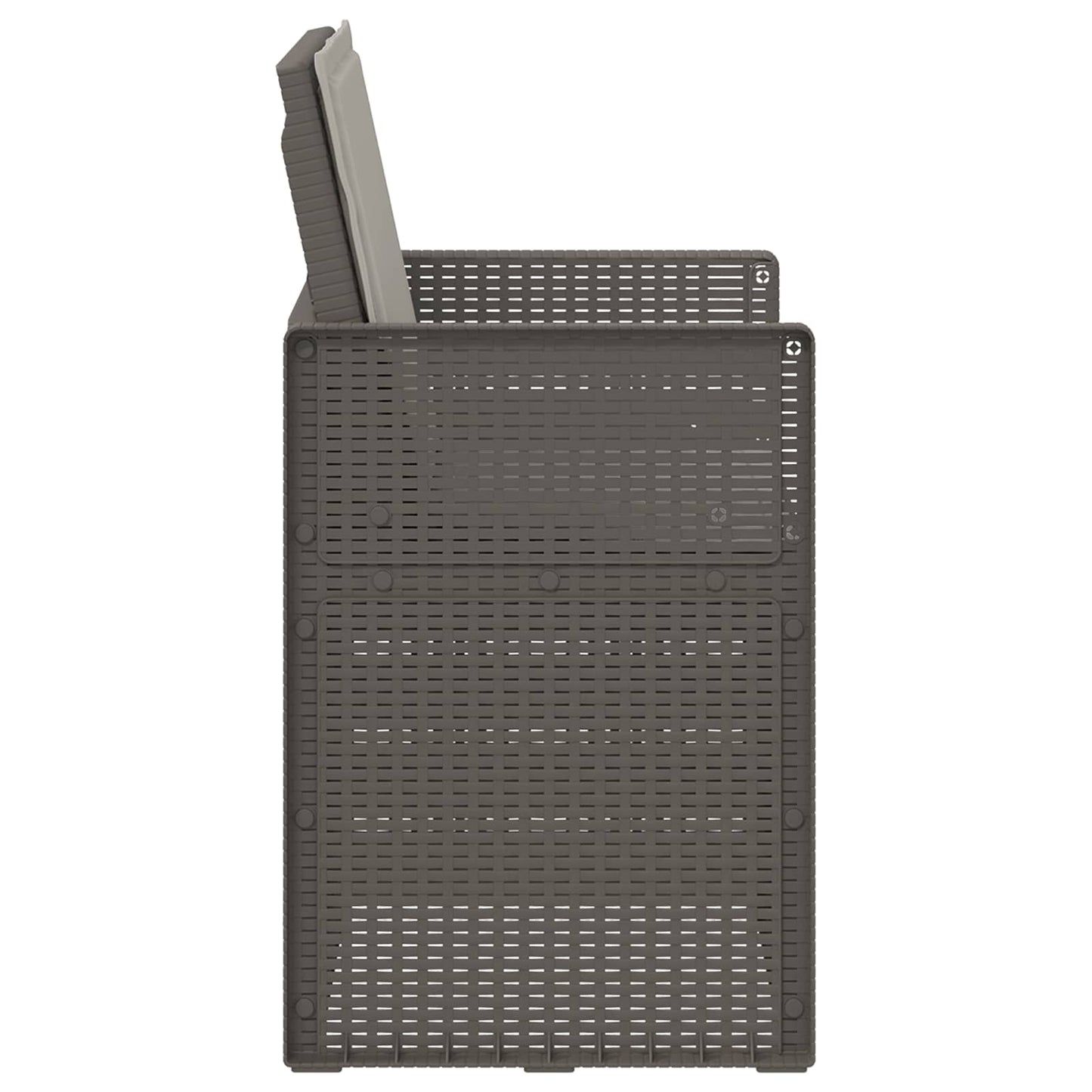vidaXL Καρέκλες Εστιατορίου Κήπου 2 pcs Ανοιχτό γκρι PP