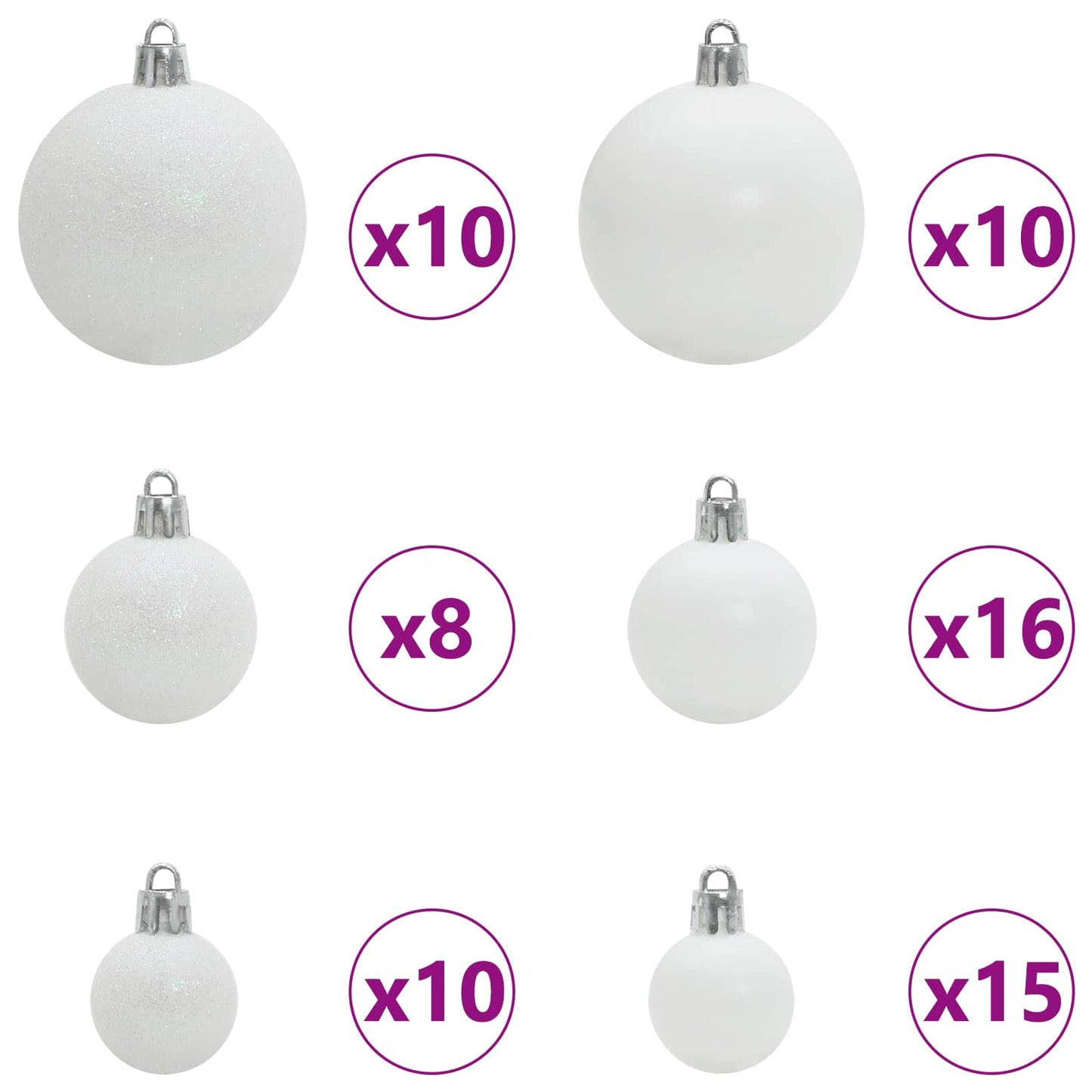 vidaXL Τεχνητό Χριστουγεννιάτικο Δέντρο Λευκό 210 cm PVC και Ατσάλι