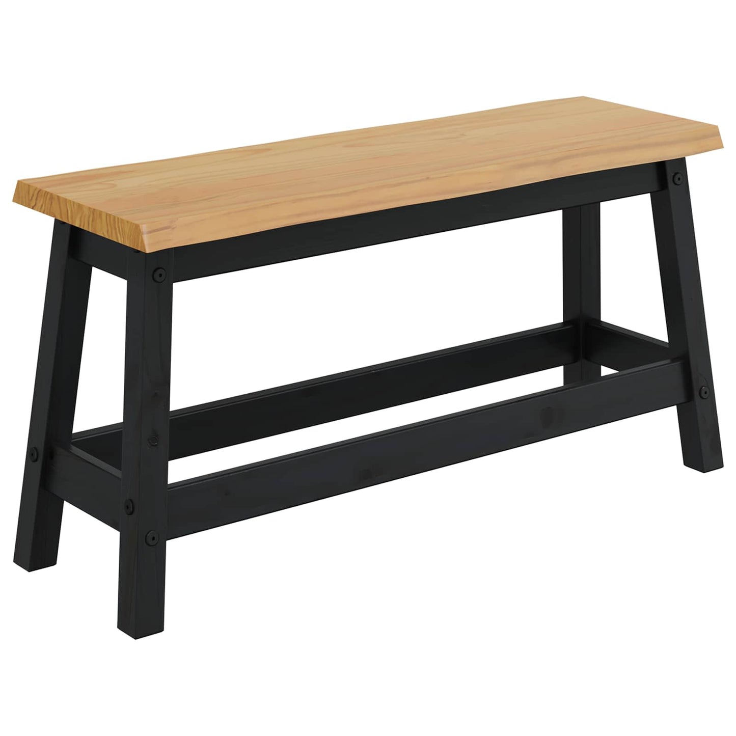 VidaXL Καθιστικό Σαλονιού EKAI Μαύρο 91,5 x 29 x 45,5 εκ