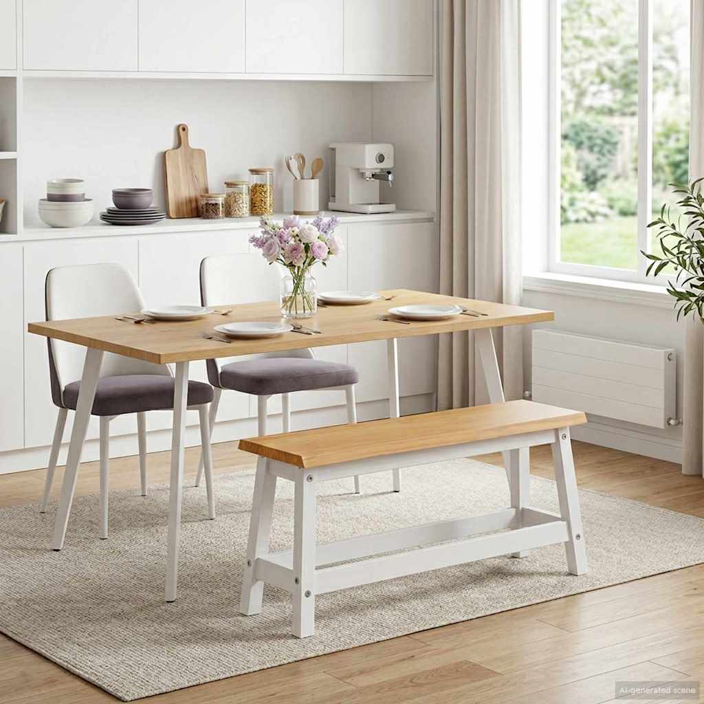 VidaXL Καθιστικό Σαλονιού EKAI Λευκό 91,5 x 29 x 45,5 εκ