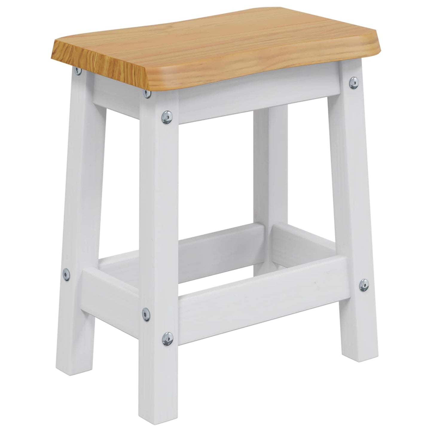 VidaXL Μπαρ σκαμπό EKAI 2 pcs Λευκό 40 x 29 x 45,5 εκ