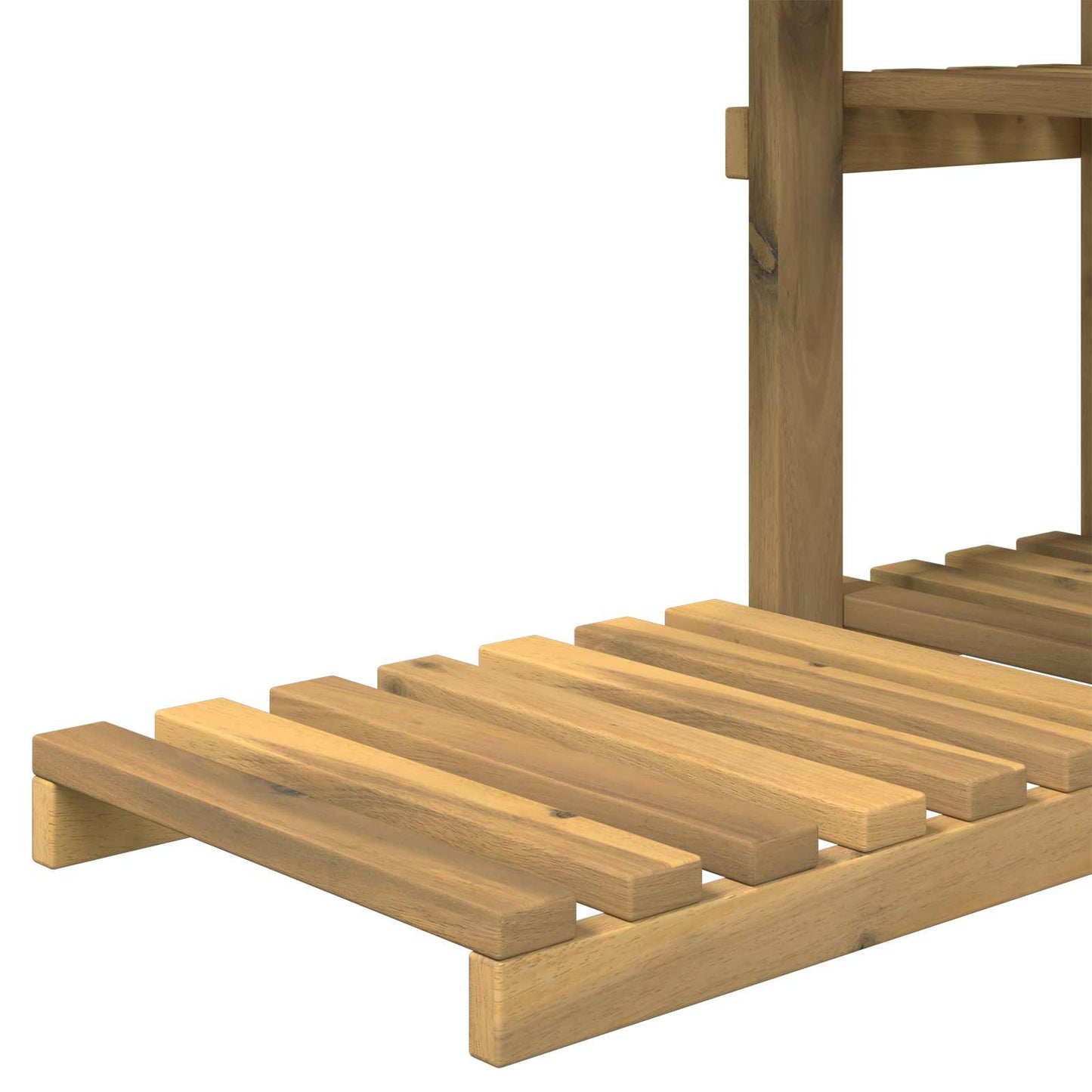 vidaXL Βάση φυτών Λευκό 93 x 25 x 114,5 εκ. Στερεό Ξύλο Ακακίας