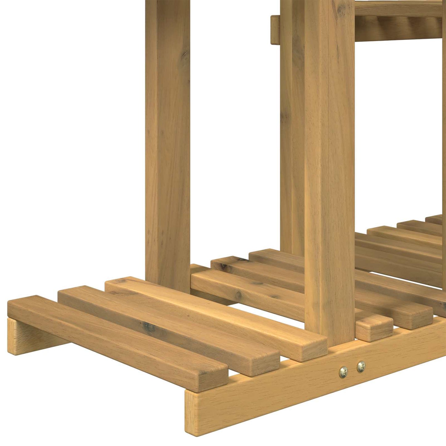 vidaXL Βάση φυτών Λευκό 123 x 25 x 78,5 εκ. Στερεό Ξύλο Ακακίας