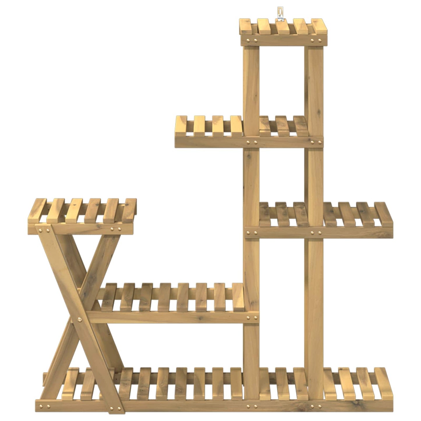 vidaXL Βάση φυτών Λευκό 95 x 25 x 101,5 εκ. Στερεό Ξύλο Ακακίας