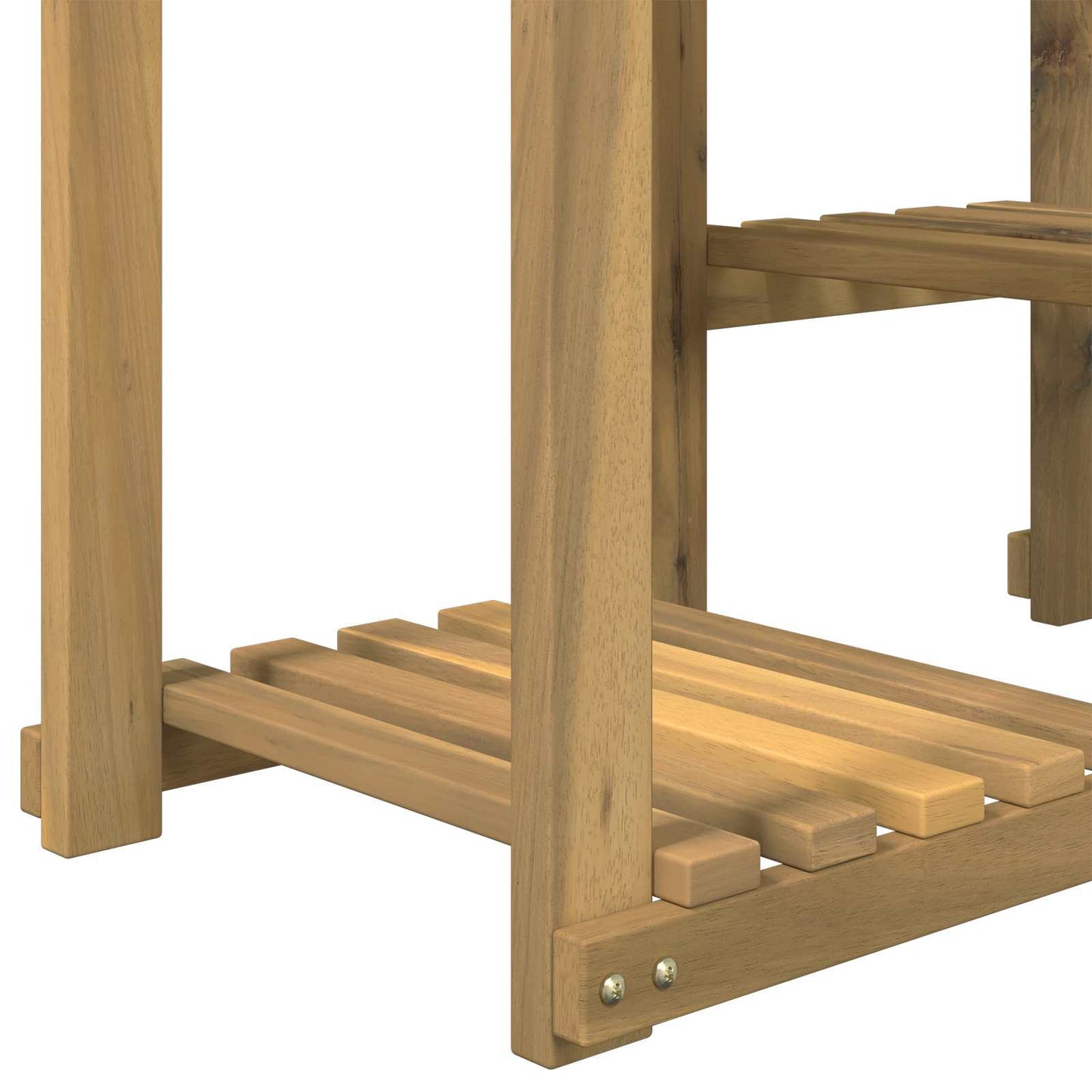 vidaXL Βάση φυτών Λευκό 85 x 30 x 114,5 εκ. Στερεό Ξύλο Ακακίας
