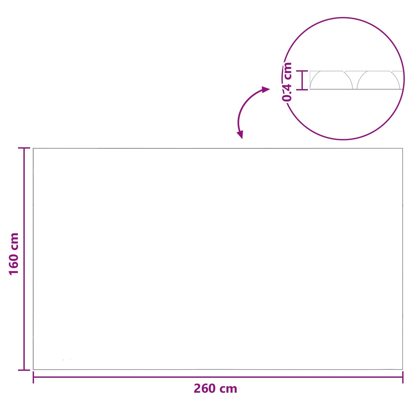 vidaXL Ηλιακή Κάλυψη Πισίνας Βαρέως Τύπου 260 x 160 εκ 200 μμ