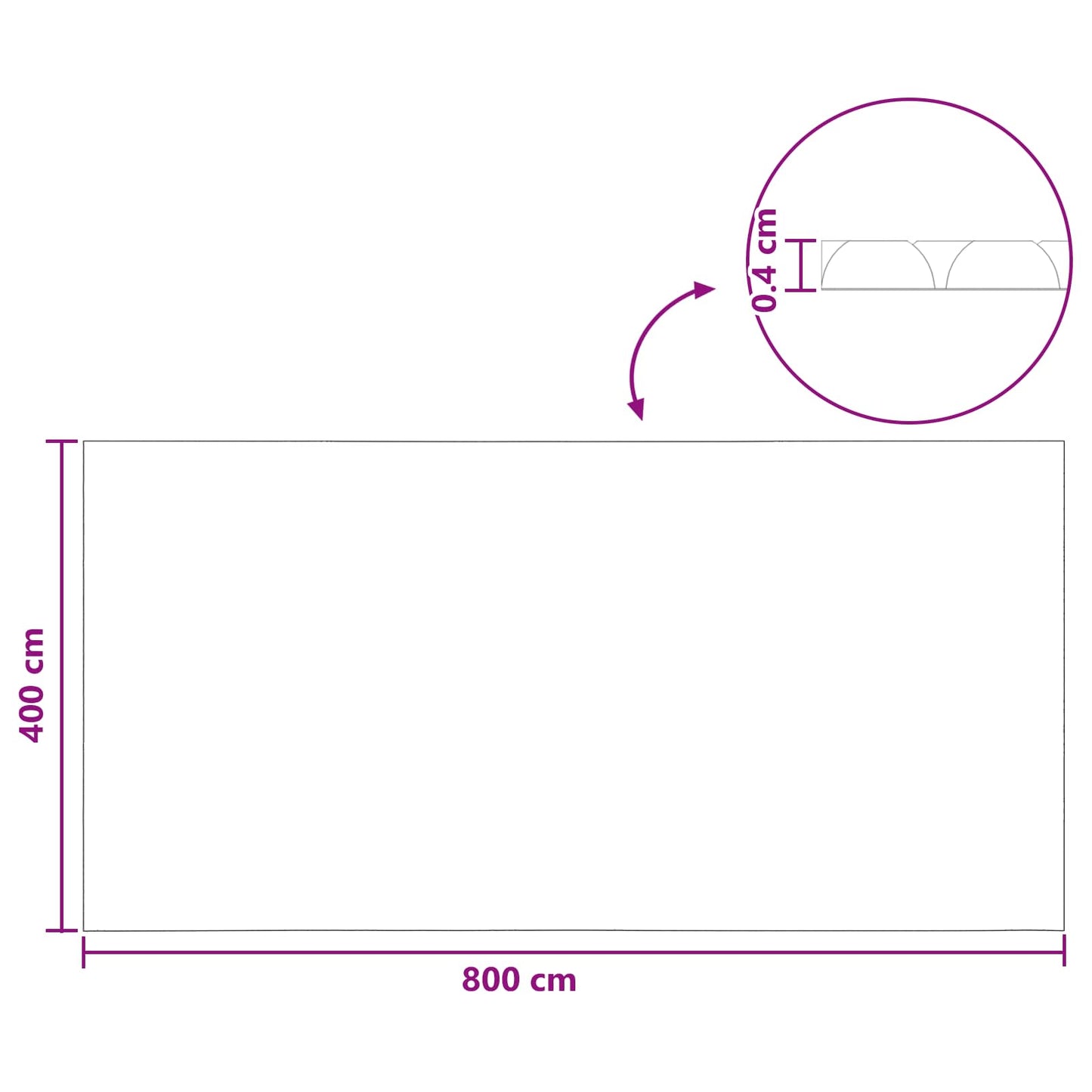 vidaXL Ηλιακή Κάλυψη Πισίνας Βαρέως Τύπου 800 x 400 εκ. 200 μμ