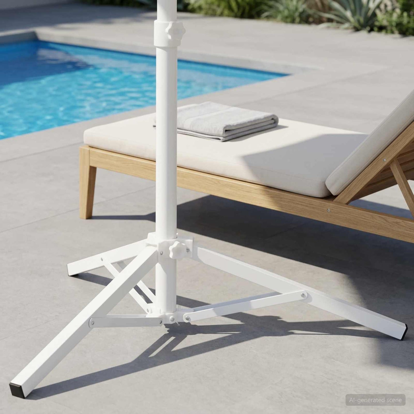 vidaXL Βάση Ομπρέλας Λευκό Ατσάλι for 25-32 χιλιοστά Pole