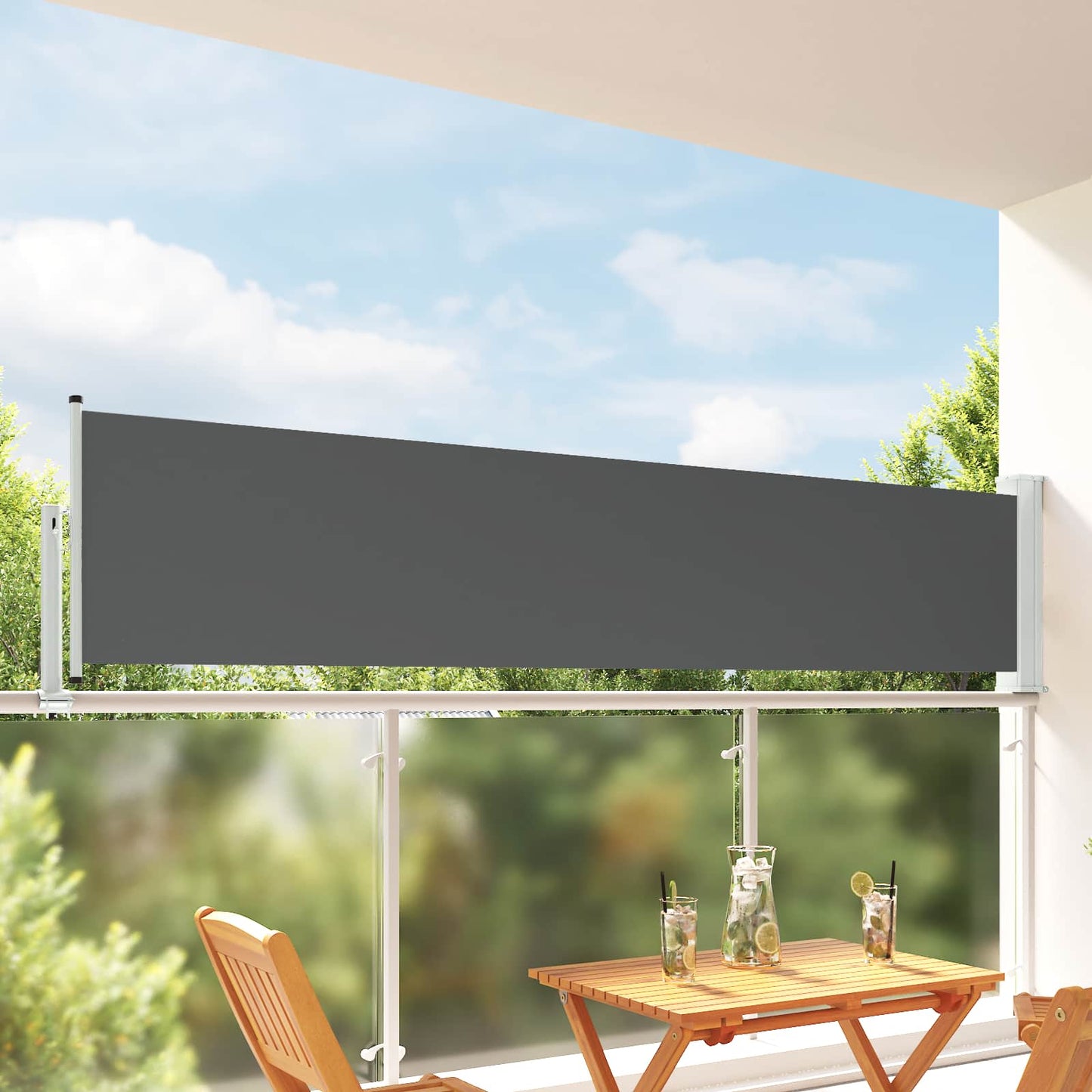 vidaXL Προστασία Πλευράς 80 x 300 cm 100% πολυεστέρας σίδερο χάλυβας
