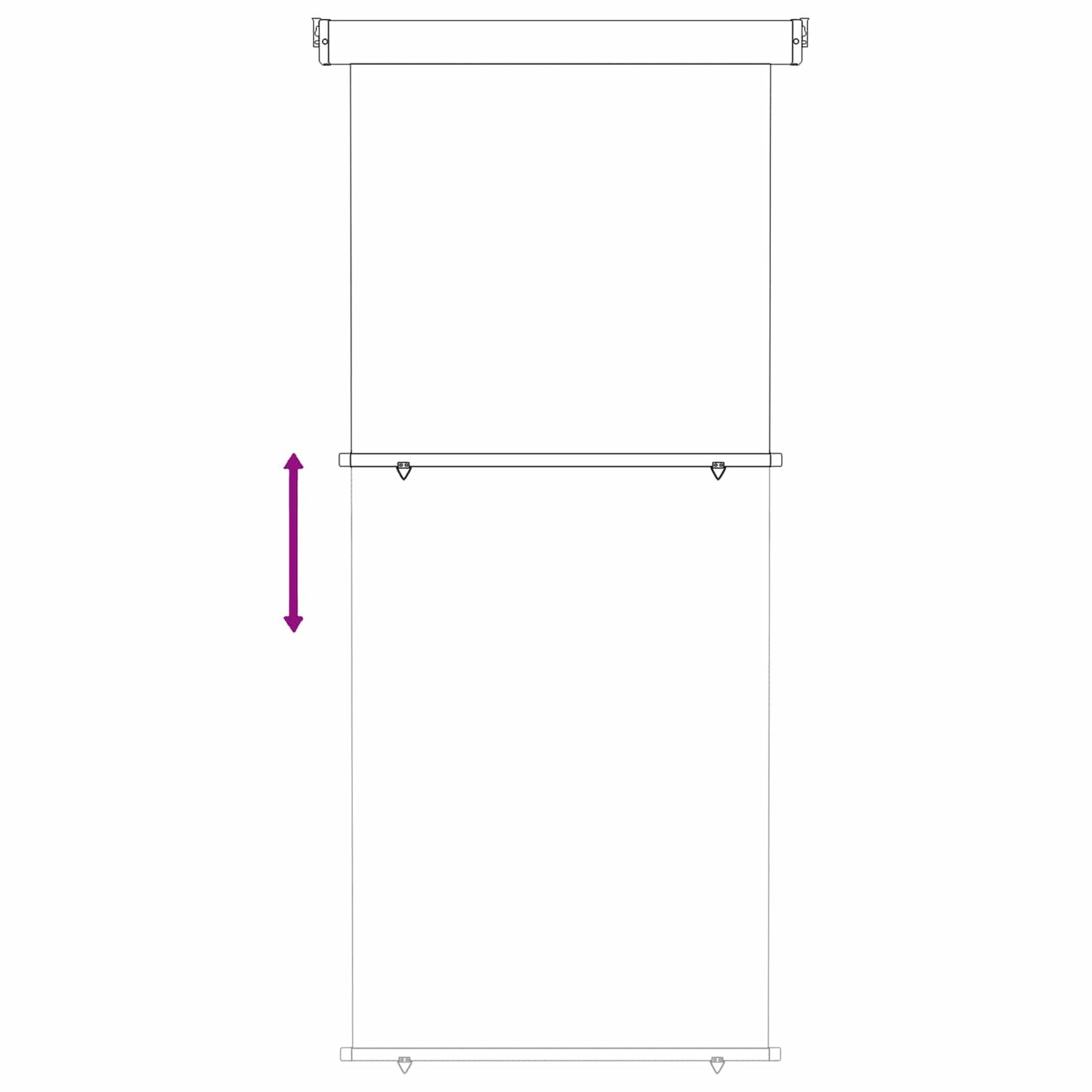 vidaXL Αυλούπα Πλευράς Μπαλκονιού 100 x 250 cm