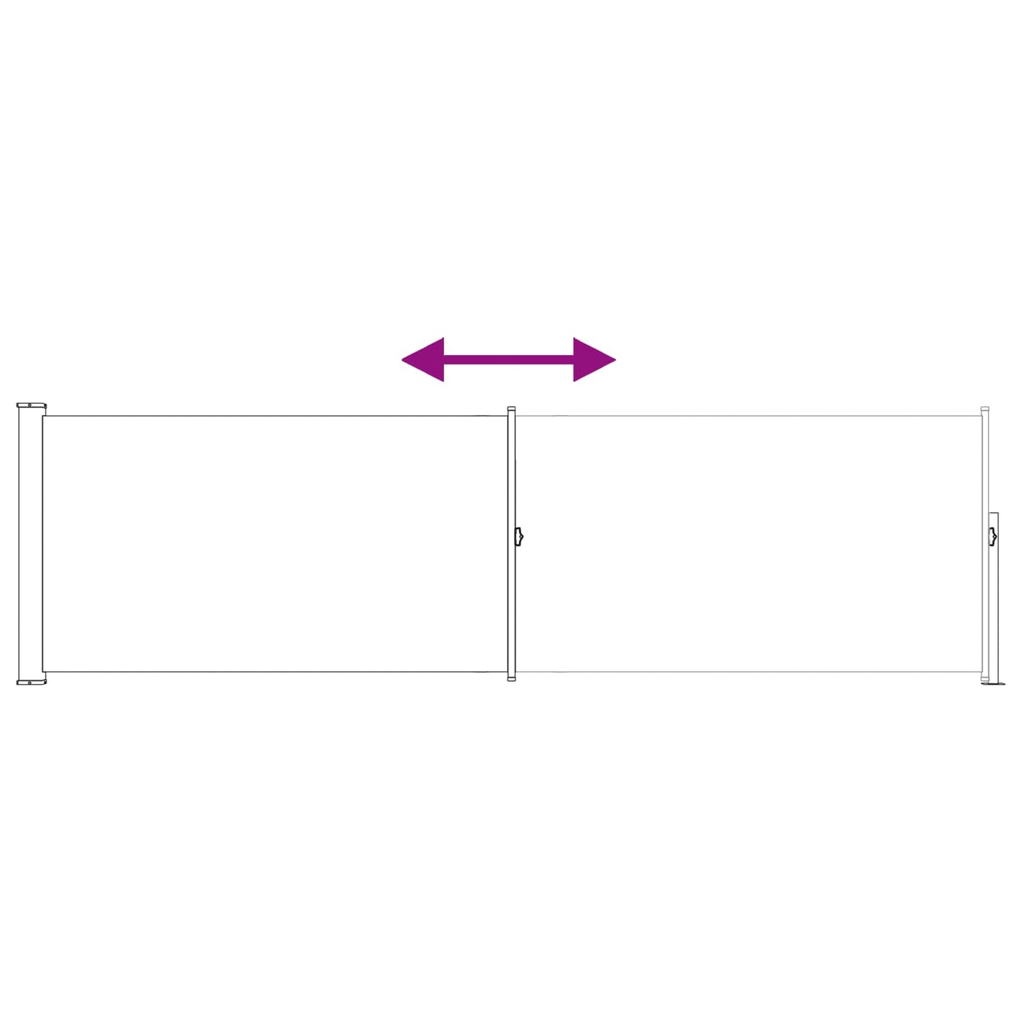 vidaXL Ανακλινόμενος Πλευρικός Απλώστρα 120 x 300 cm Πολυεστέρας