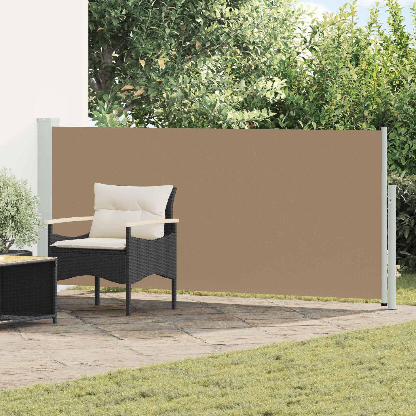 vidaXL Ανακλινόμενος Πλευρικός Απλώστρα 117 x 500 εκ. Πολυεστέρας