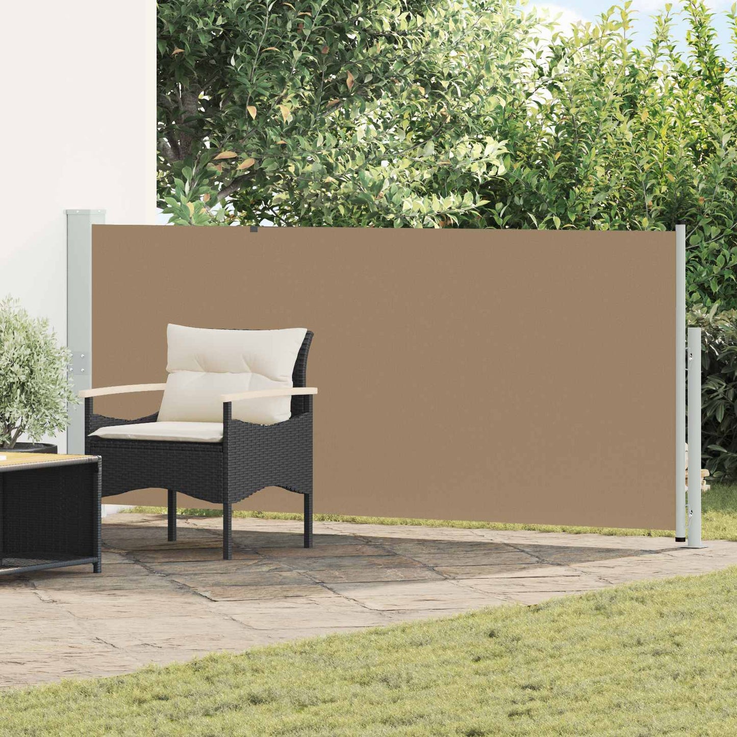 vidaXL Ανακλινόμενος Πλευρικός Απλώστρα 160 x 500 cm Πολυεστέρας