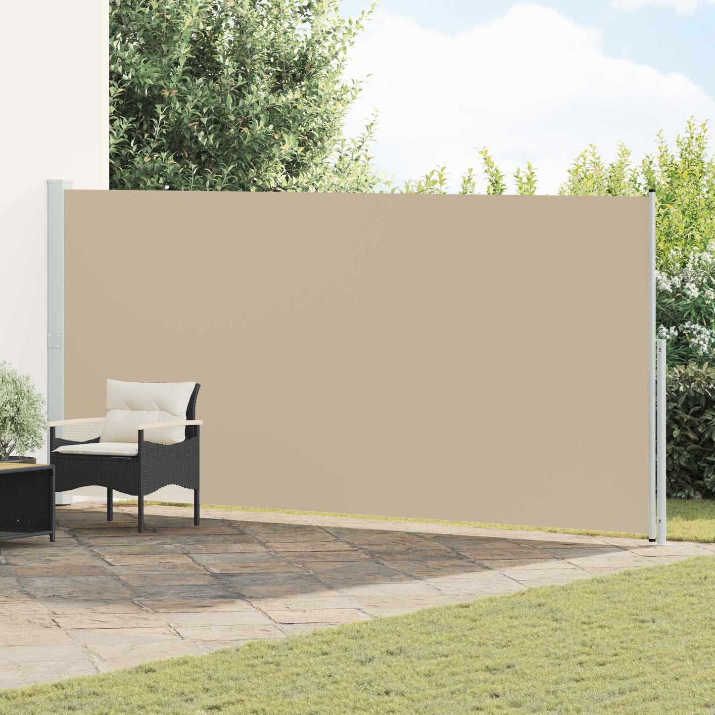 vidaXL Ανακλινόμενος Πλευρικός Απλώστρα 180 x 500 cm