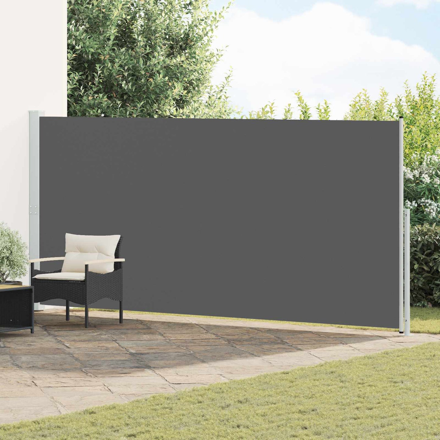 vidaXL Ανακλινόμενος Πλευρικός Απλώστρα 220 x 500 cm