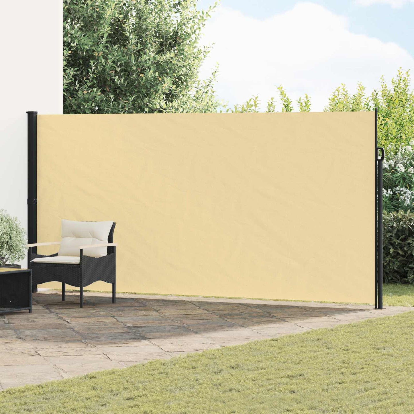 vidaXL Ανακλινόμενος Πλευρικός Απλώστρα 500 x 180 εκ. Πολυεστέρας