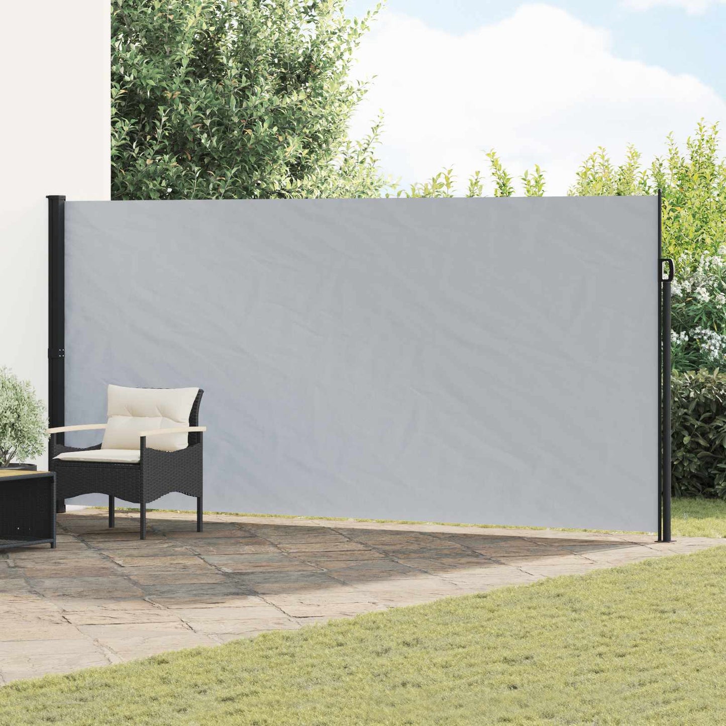 vidaXL Ανακλινόμενος Πλευρικός Απλώστρα 600 x 200 εκ. Πολυεστέρας