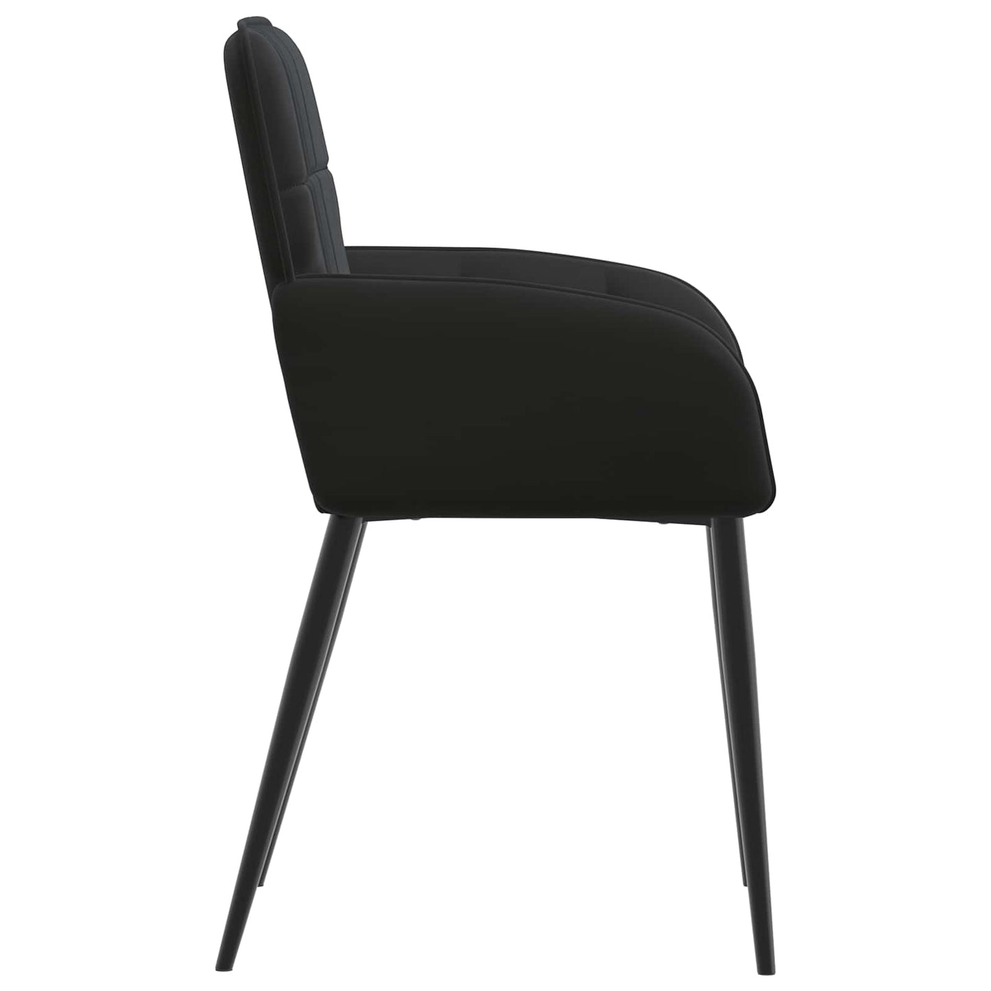 vidaXL Καρέκλες φαγητού 4 pcs Βελούδο Μαύρο 57 x 50 x 85 εκ.