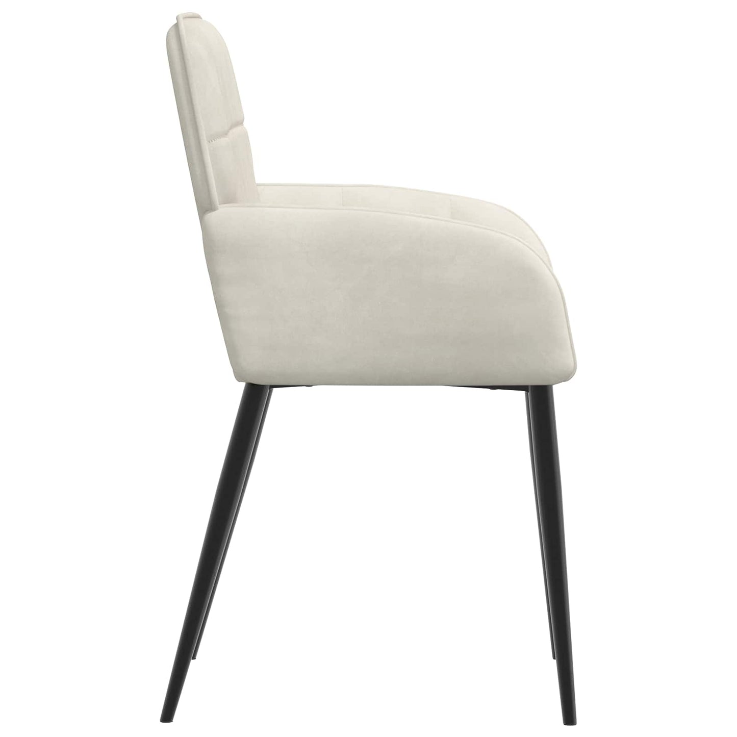 vidaXL Καρέκλες φαγητού 4 pcs Βελούδο Κρεμ 57 x 50 x 85 εκ.