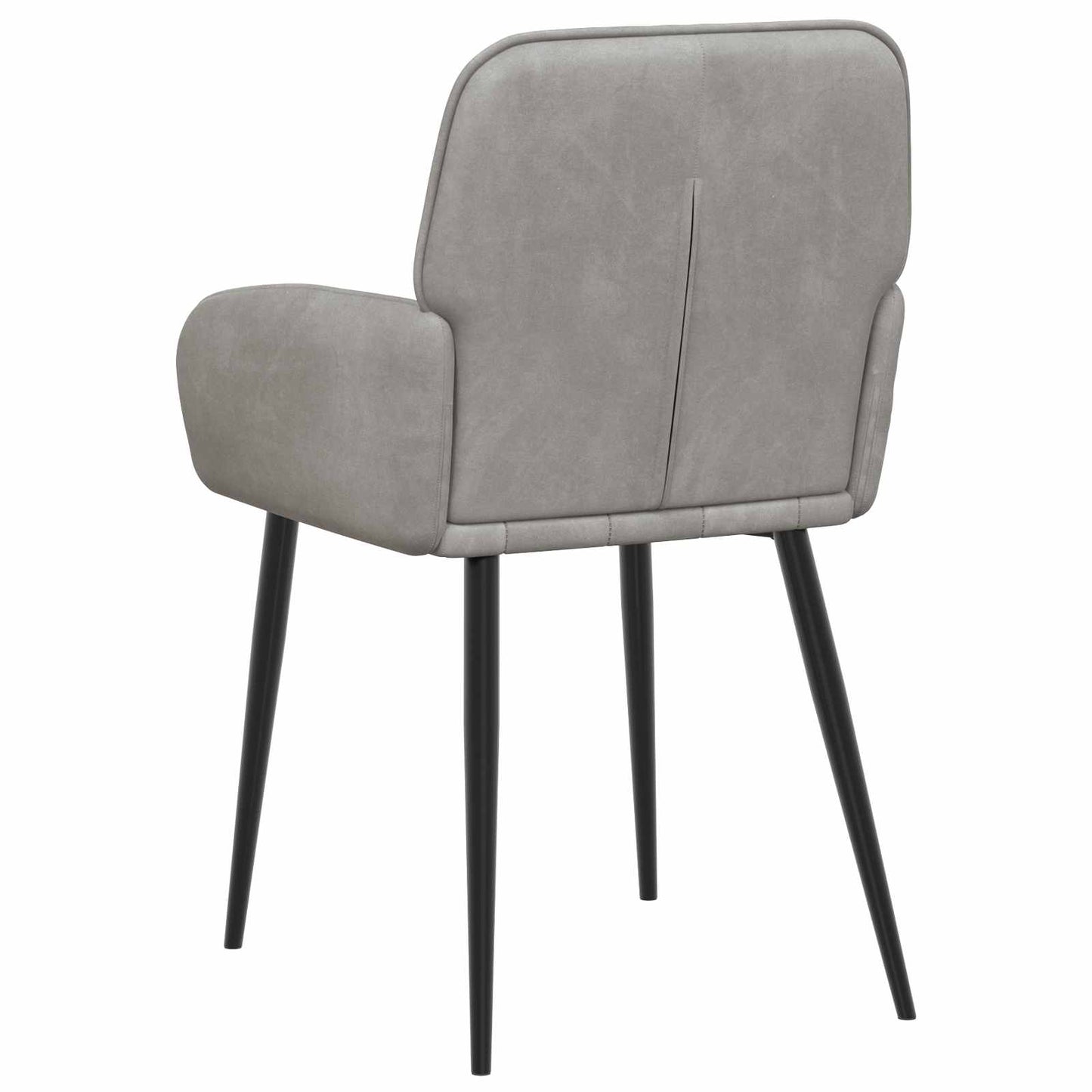vidaXL Καρέκλες φαγητού 6 pcs Βελούδο Ανοιχτό γκρι 57 x 50 x 85 εκ.