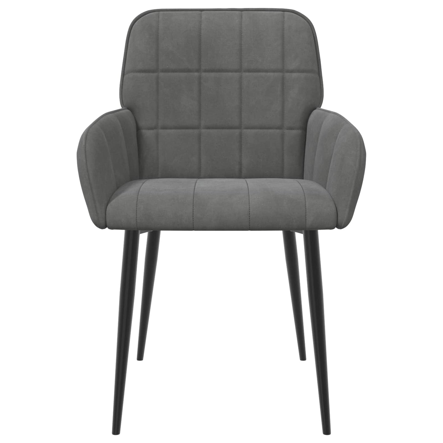 vidaXL Καρέκλες φαγητού 6 pcs Βελούδο Σκούρο Γκρι 57 x 50 x 85 εκ.
