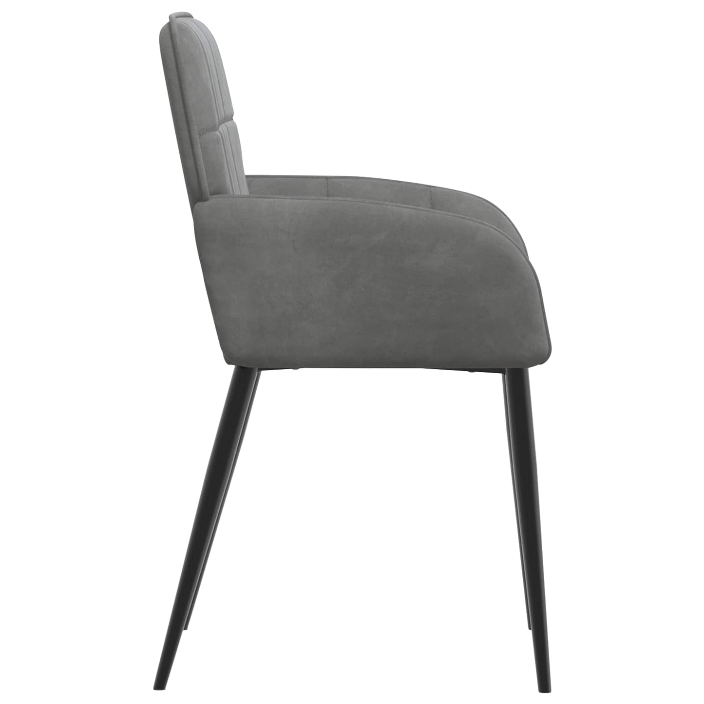vidaXL Καρέκλες φαγητού 6 pcs Βελούδο Σκούρο Γκρι 57 x 50 x 85 εκ.
