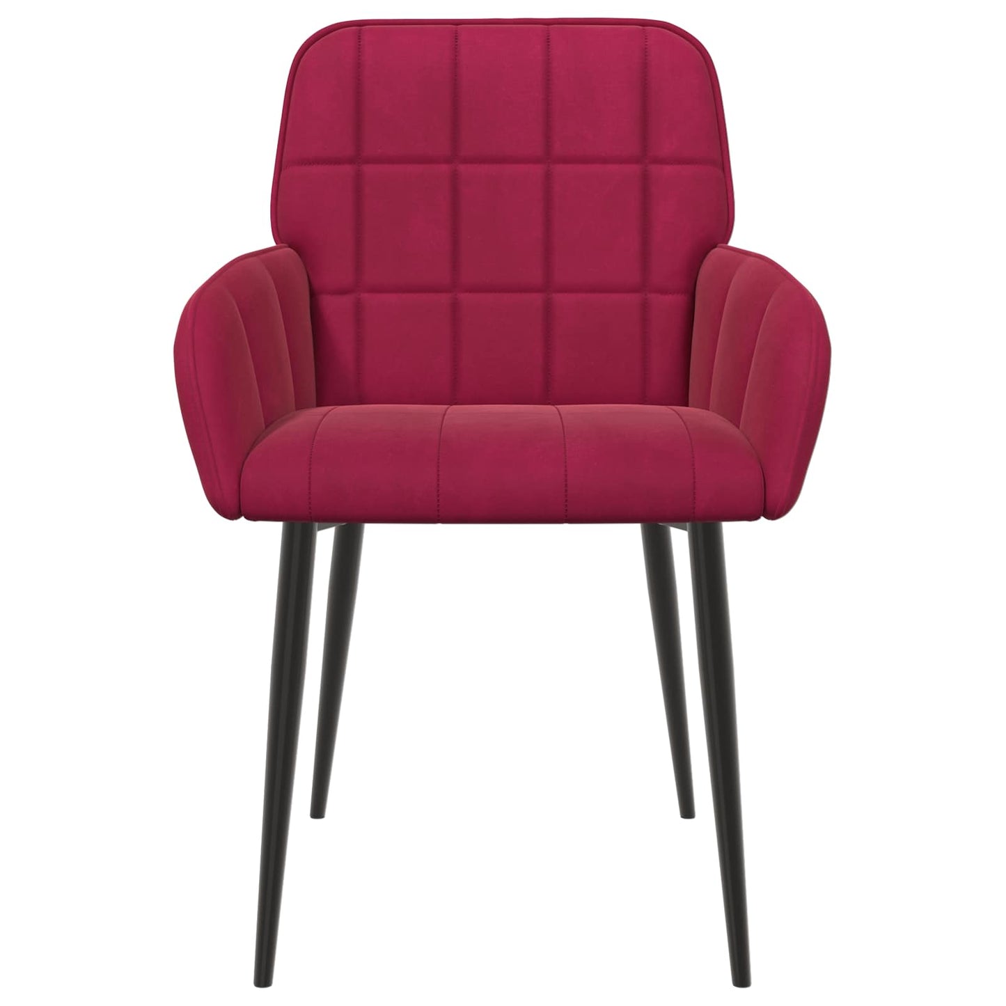 vidaXL Καρέκλες φαγητού 6 pcs Βελούδο Κόκκινο 57 x 50 x 85 εκ.