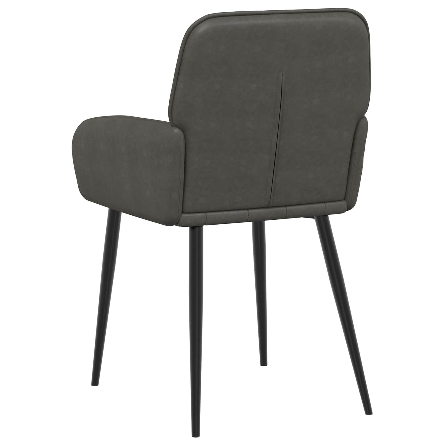 vidaXL Καρέκλες φαγητού 4 pcs Τεχνητό Δέρμα Μαύρο 57 x 50 x 85 εκ.