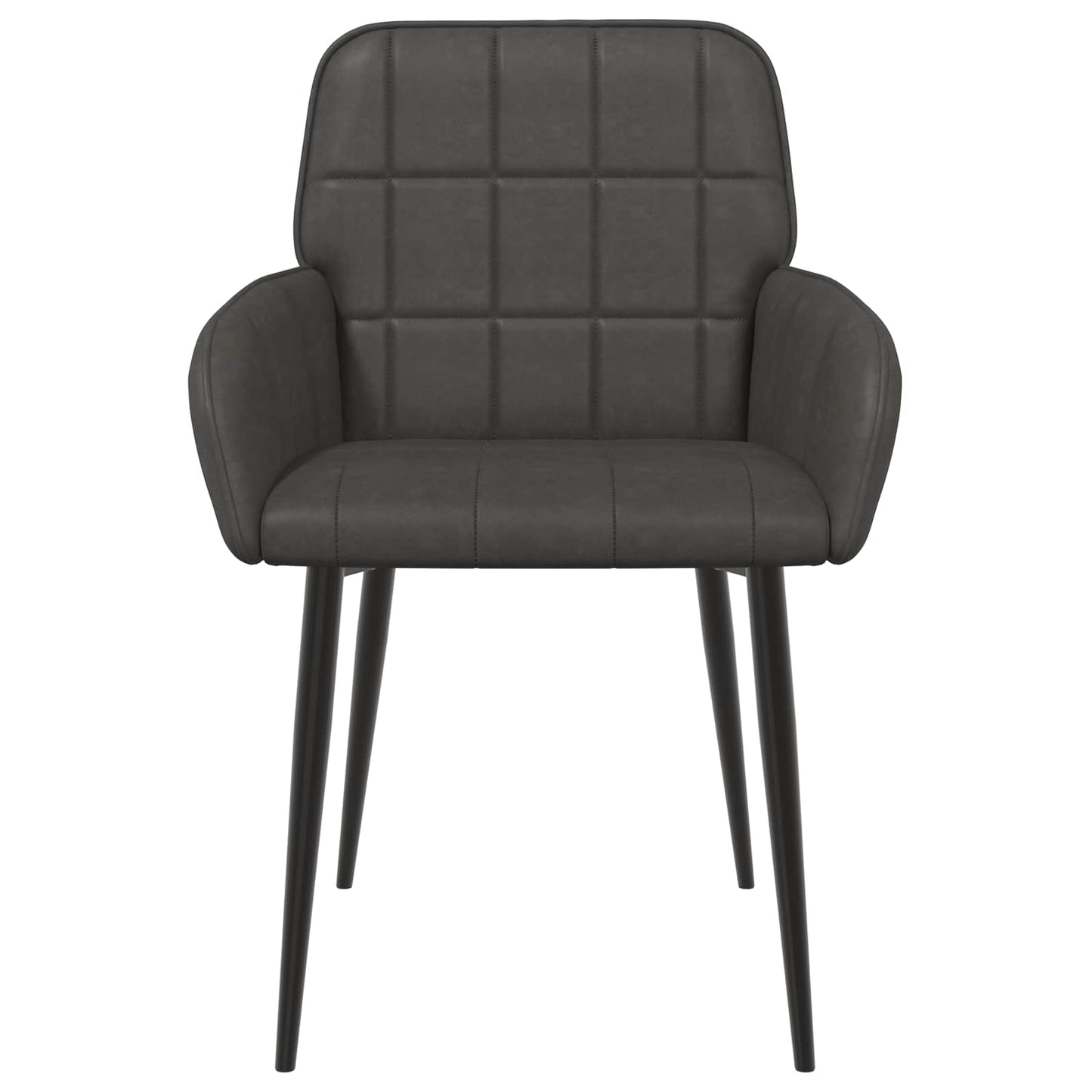 vidaXL Καρέκλες φαγητού 4 pcs Τεχνητό Δέρμα Μαύρο 57 x 50 x 85 εκ.