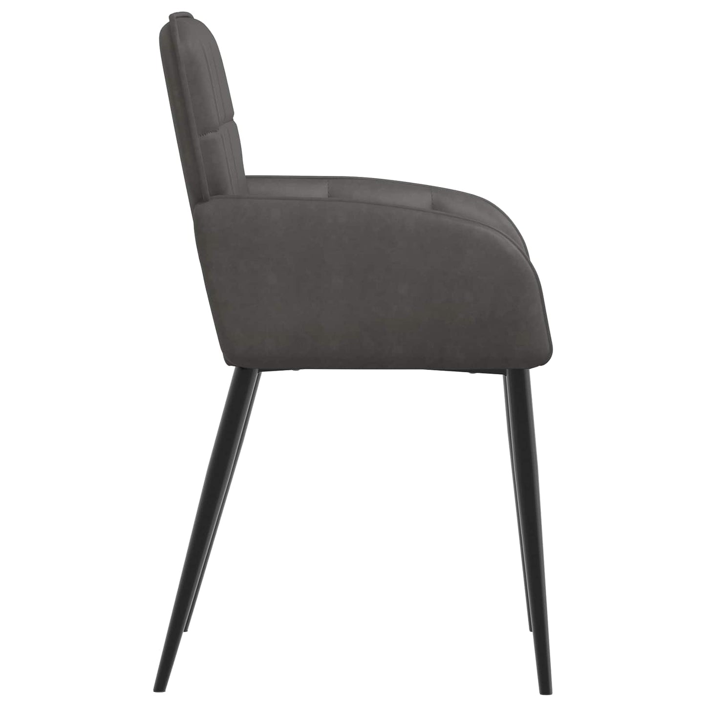 vidaXL Καρέκλες φαγητού 4 pcs Τεχνητό Δέρμα Μαύρο 57 x 50 x 85 εκ.