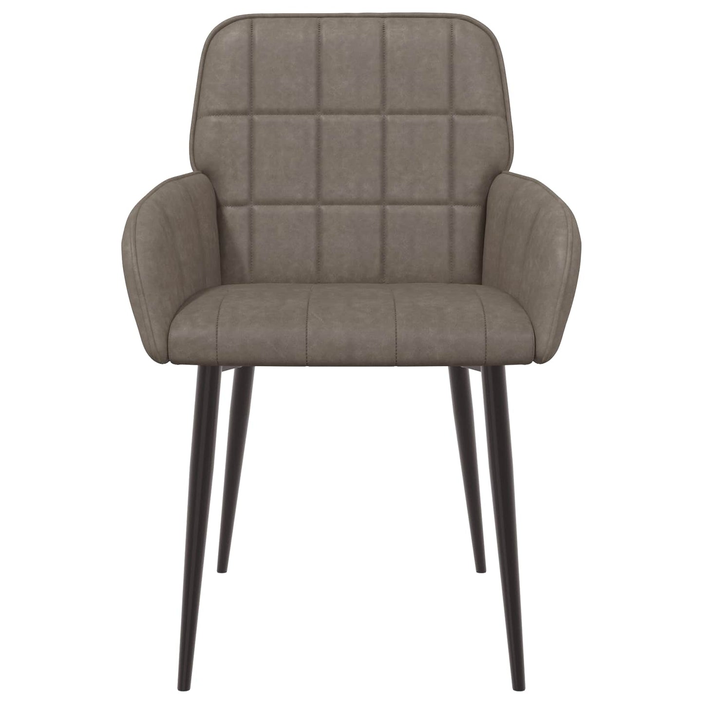 vidaXL Καρέκλες φαγητού 6 pcs Τεχνητό Δέρμα Γκρι 57 x 50 x 85 εκ.