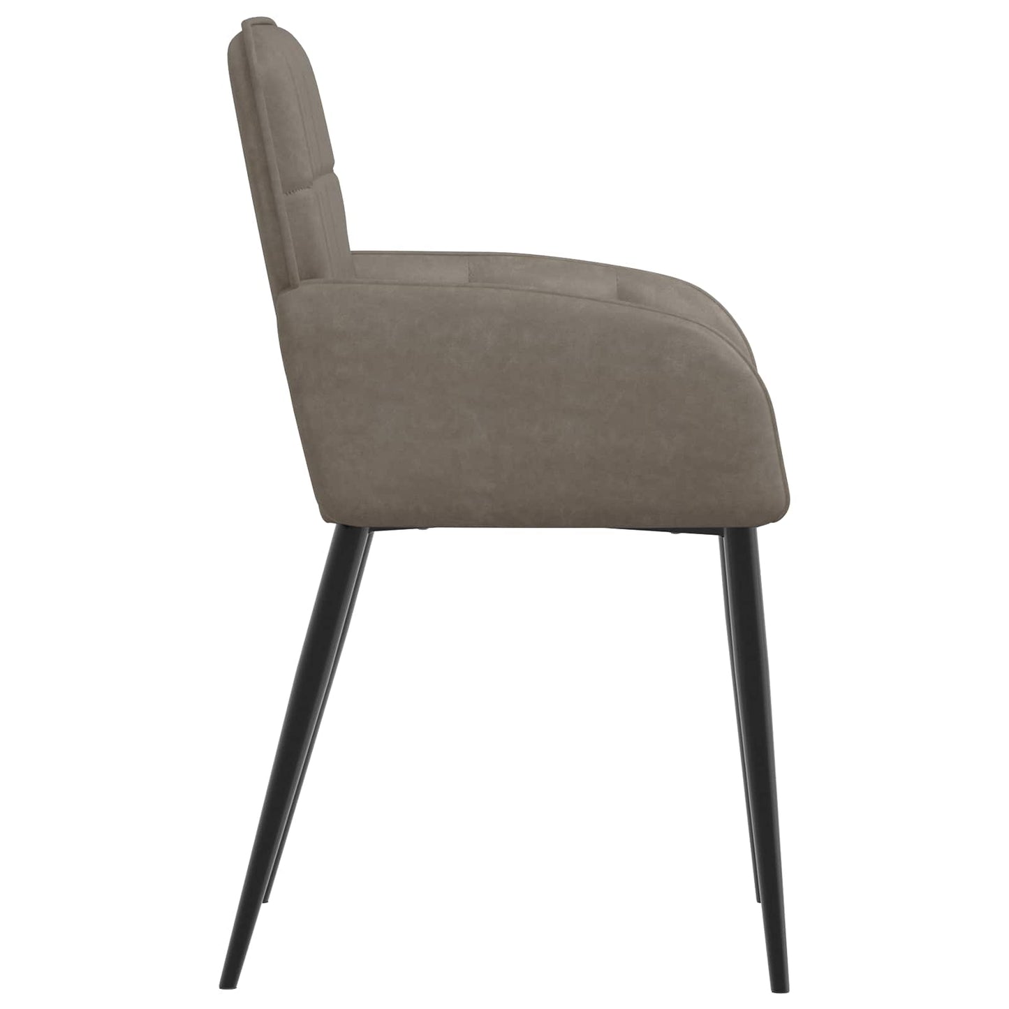 vidaXL Καρέκλες φαγητού 6 pcs Τεχνητό Δέρμα Γκρι 57 x 50 x 85 εκ.