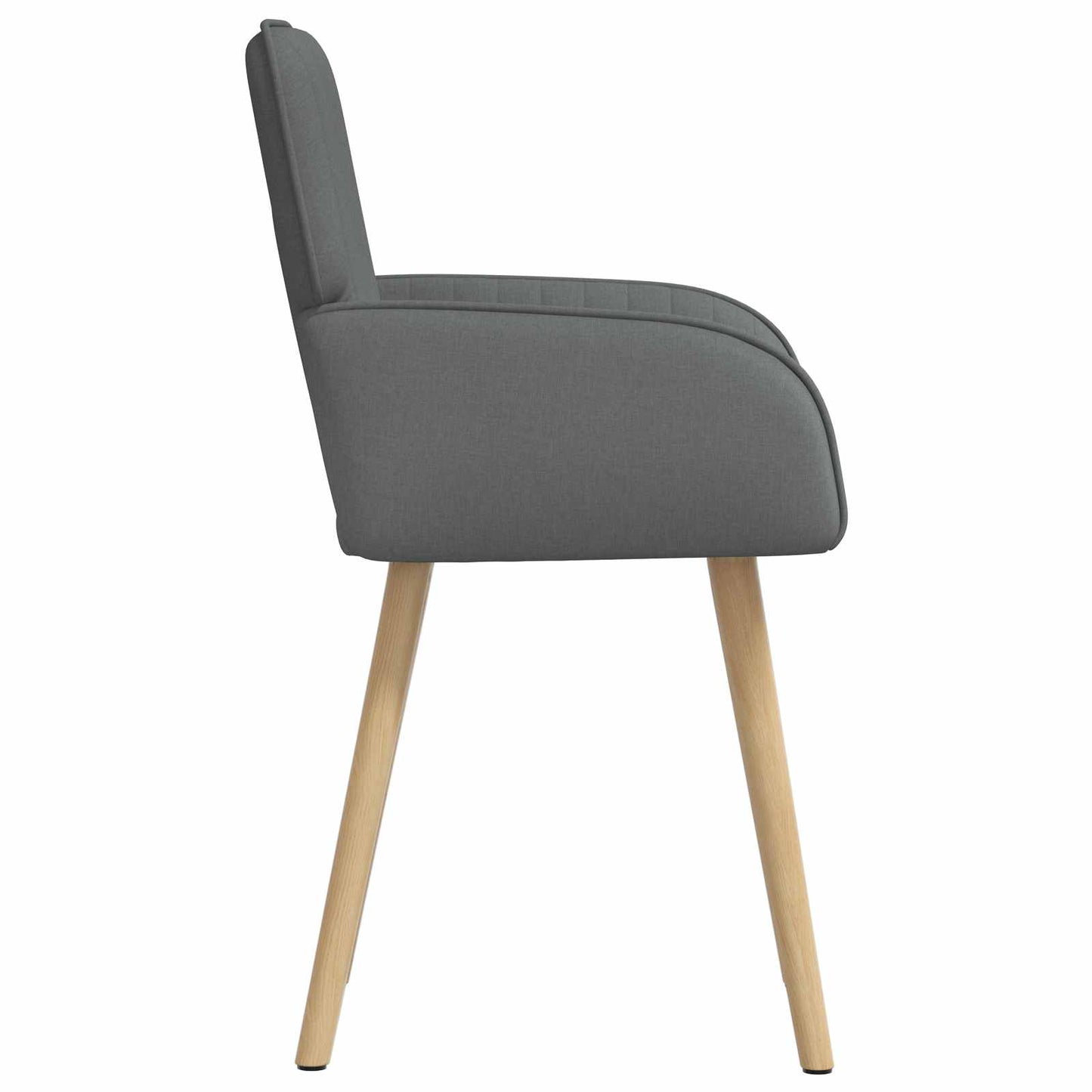 vidaXL Καρέκλες φαγητού 4 pcs Ύφασμα Σκούρο Γκρι 56,5 x 50 x 87,5 εκ.