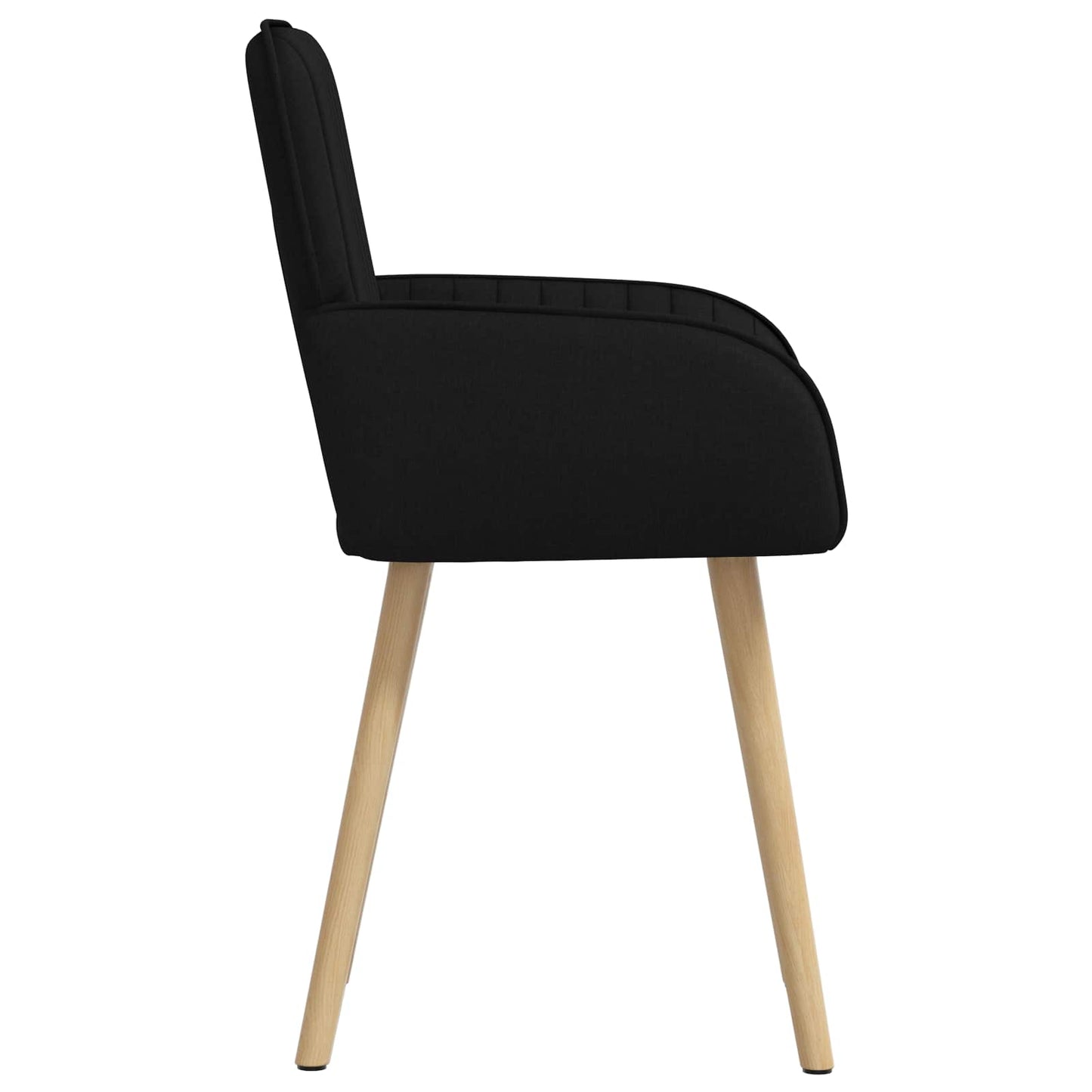 vidaXL Καρέκλες φαγητού 4 pcs Ύφασμα Μαύρο 56,5 x 50 x 87,5 εκ.