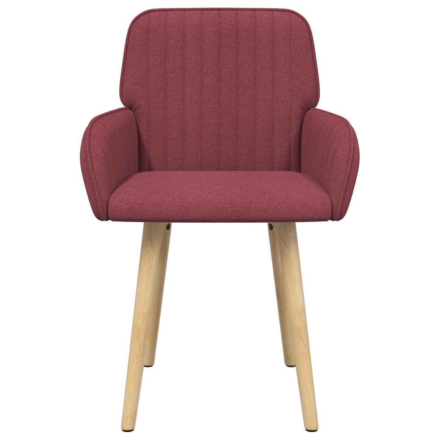 vidaXL Καρέκλες φαγητού 4 pcs Ύφασμα Κόκκινο 56,5 x 50 x 87,5 εκ.