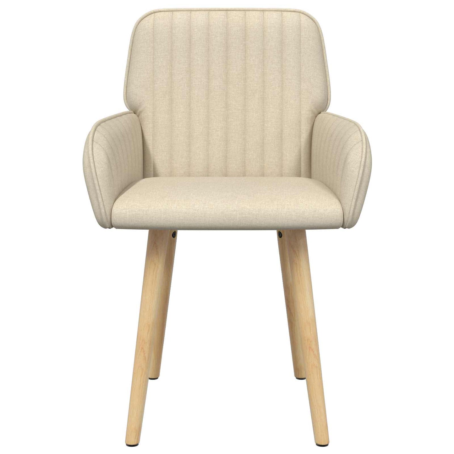 vidaXL Καρέκλες φαγητού 4 pcs Ύφασμα Κρεμ 56,5 x 50 x 87,5 εκ.