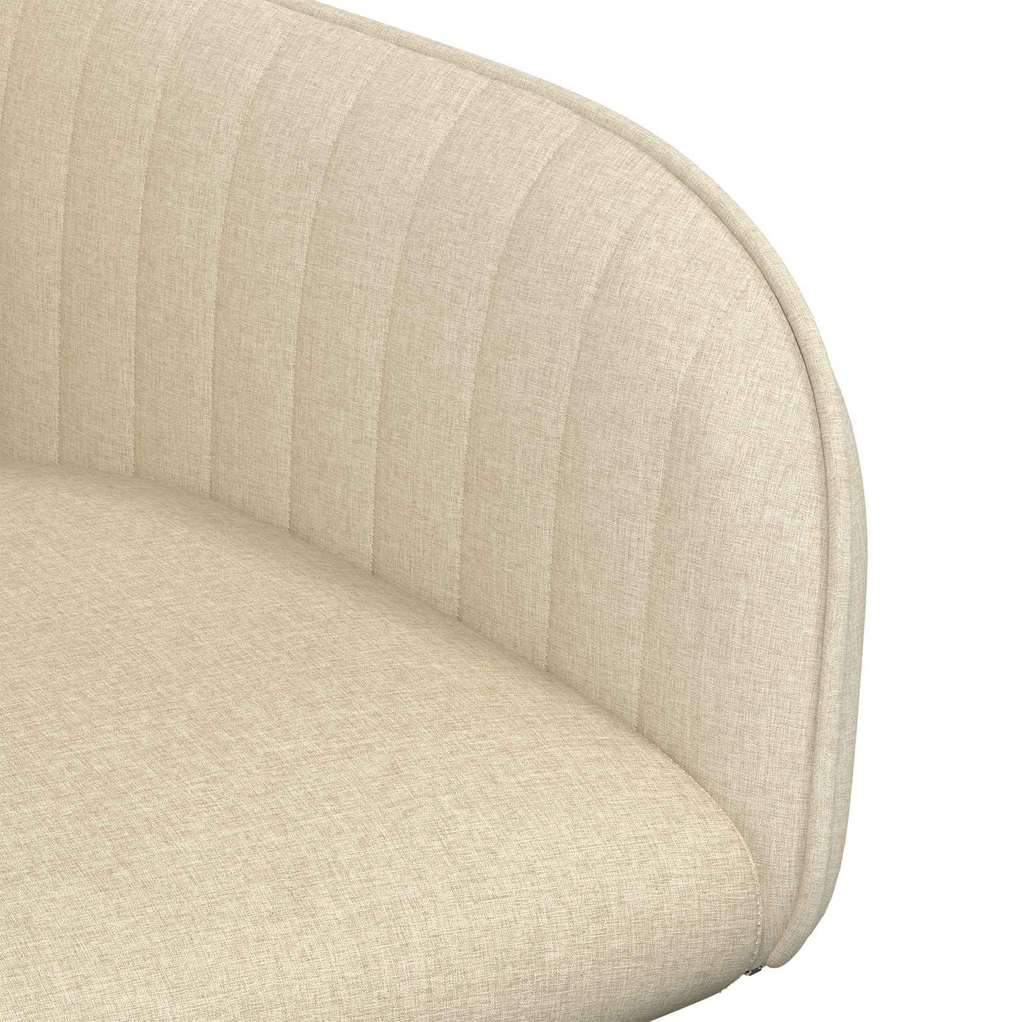 vidaXL Καρέκλες φαγητού 6 pcs Ύφασμα Κρεμ 56,5 x 50 x 87,5 εκ.