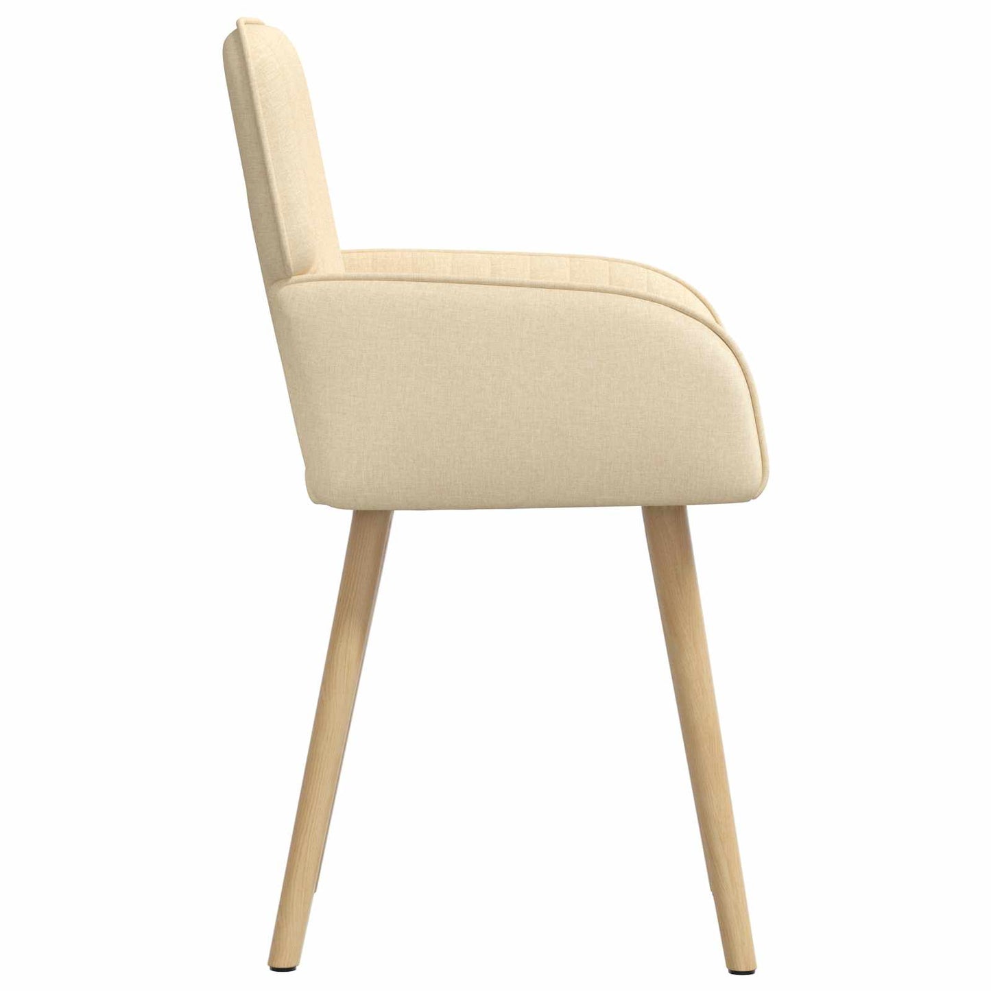 vidaXL Καρέκλες φαγητού 6 pcs Ύφασμα Κρεμ 56,5 x 50 x 87,5 εκ.