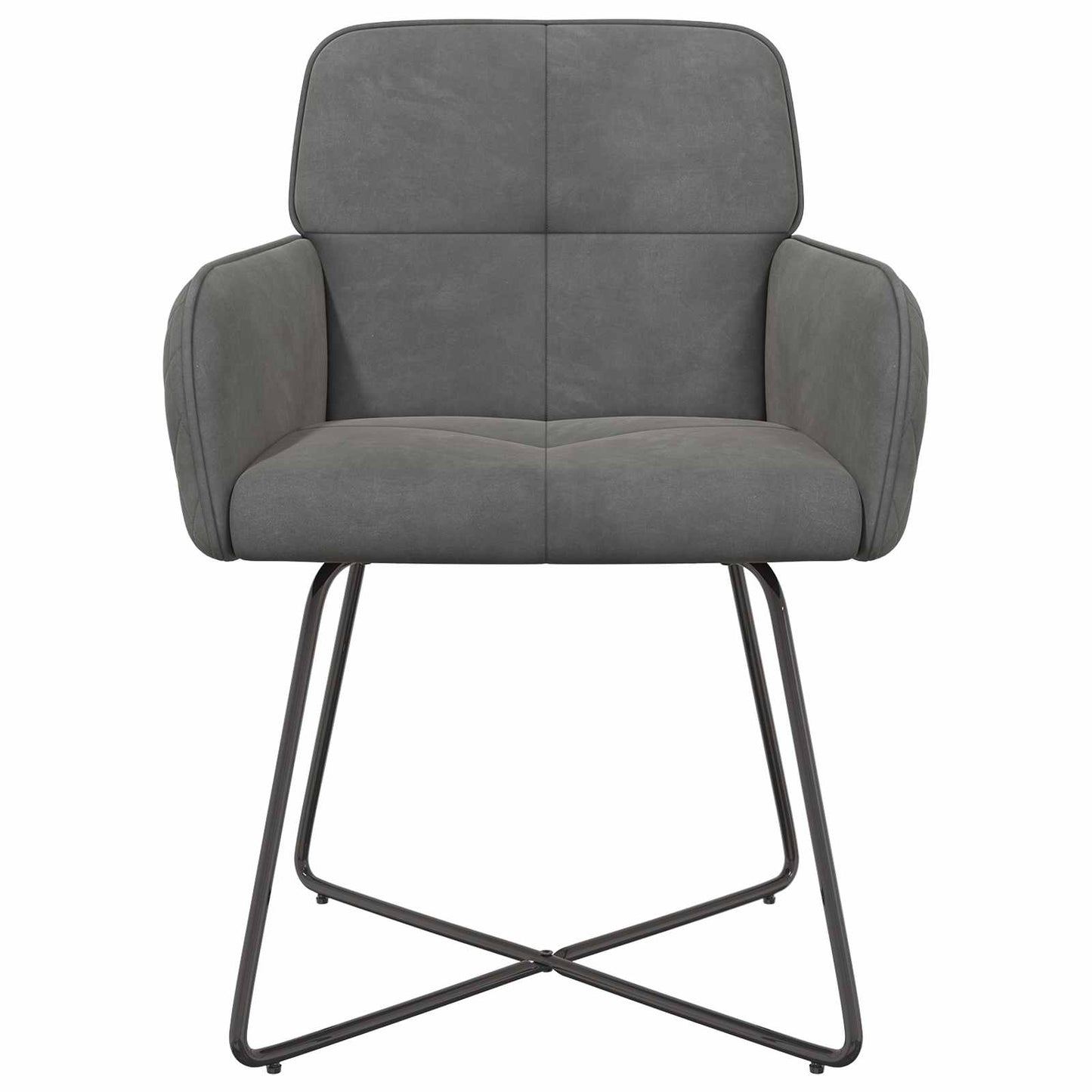 vidaXL Καρέκλες φαγητού 4 pcs Βελούδο Σκούρο Γκρι 59 x 56,5 x 86 εκ.