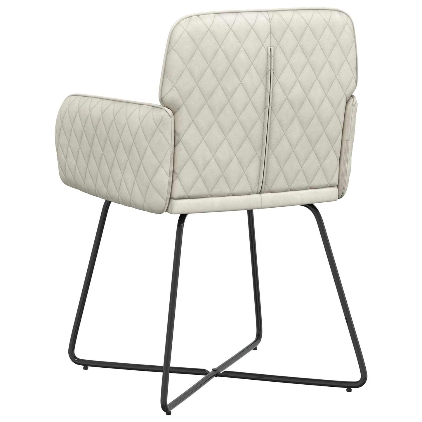 vidaXL Καρέκλες φαγητού 4 pcs Βελούδο Κρεμ 59 x 56,5 x 86 εκ.
