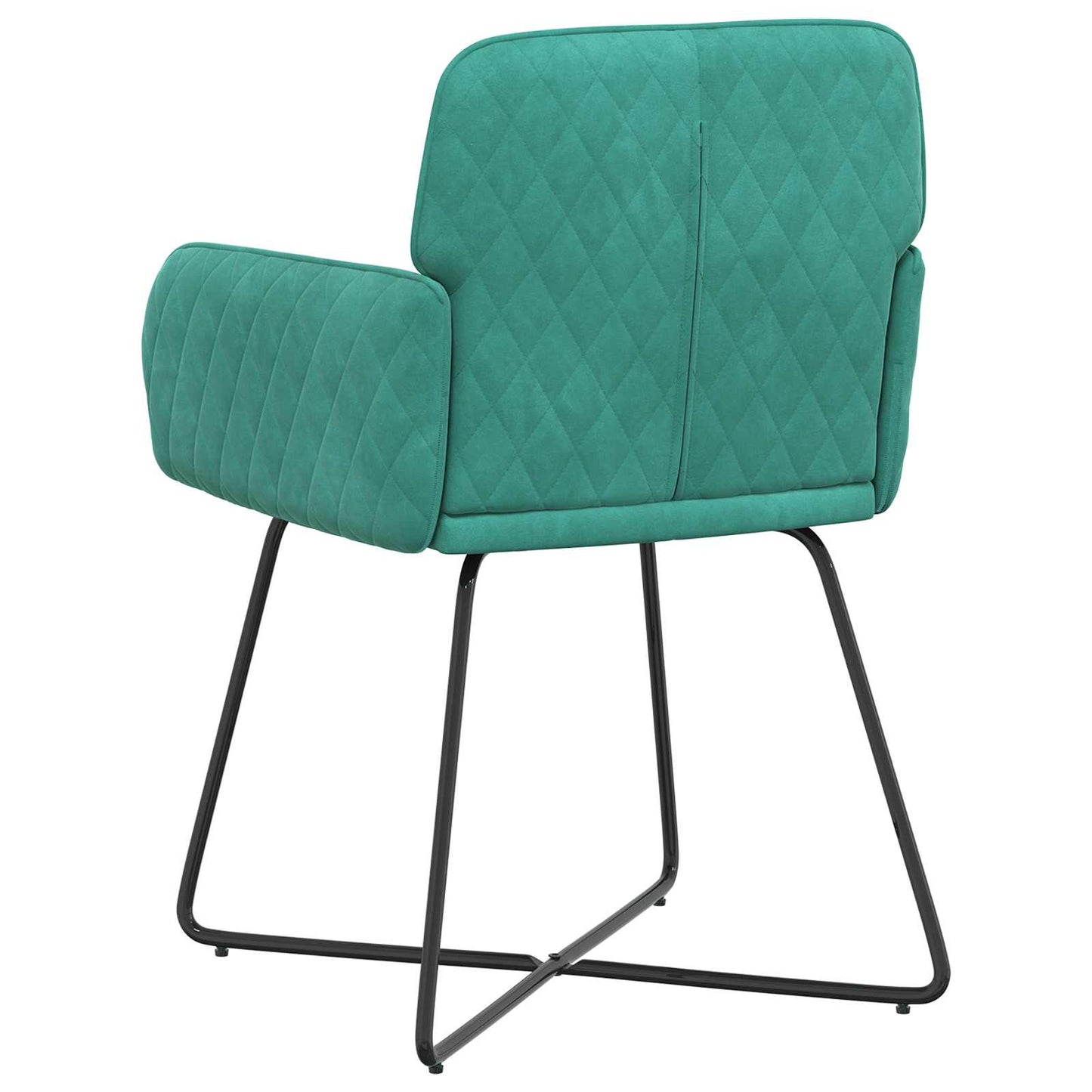 vidaXL Καρέκλες φαγητού 4 pcs Βελούδο Τιρκουάζ 59 x 56,5 x 86 εκ.
