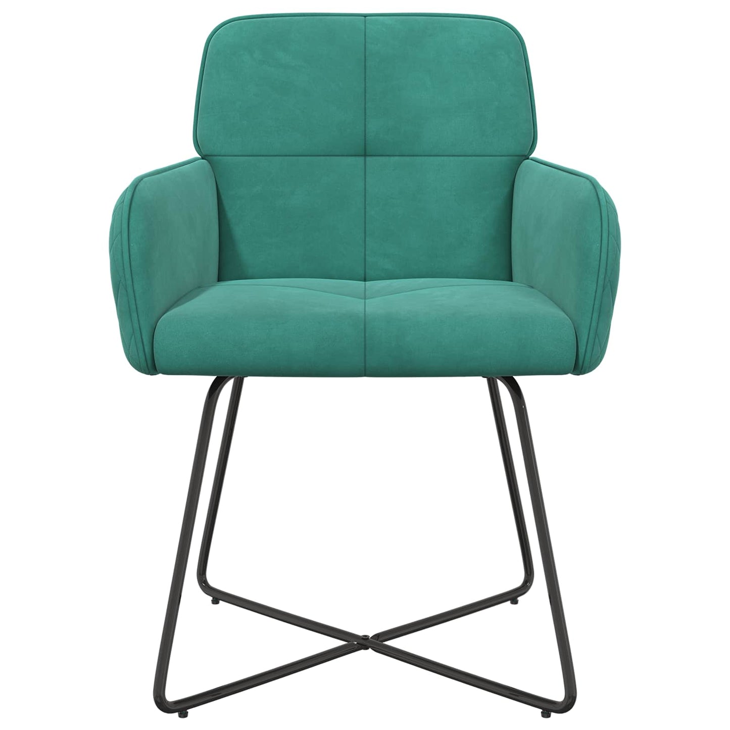 vidaXL Καρέκλες φαγητού 4 pcs Βελούδο Τιρκουάζ 59 x 56,5 x 86 εκ.