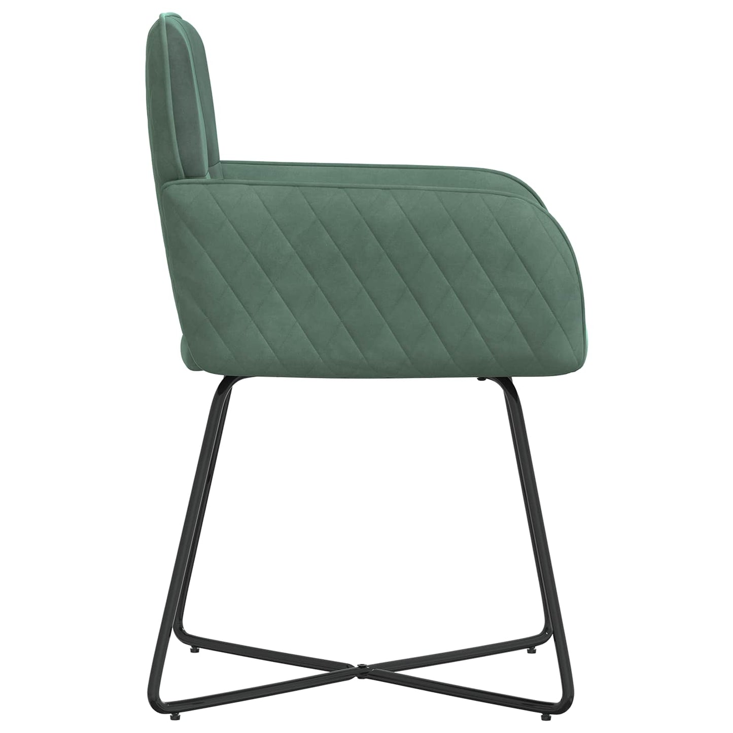 vidaXL Καρέκλες φαγητού 4 pcs Βελούδο Θαλασσί 59 x 56,5 x 86 εκ.