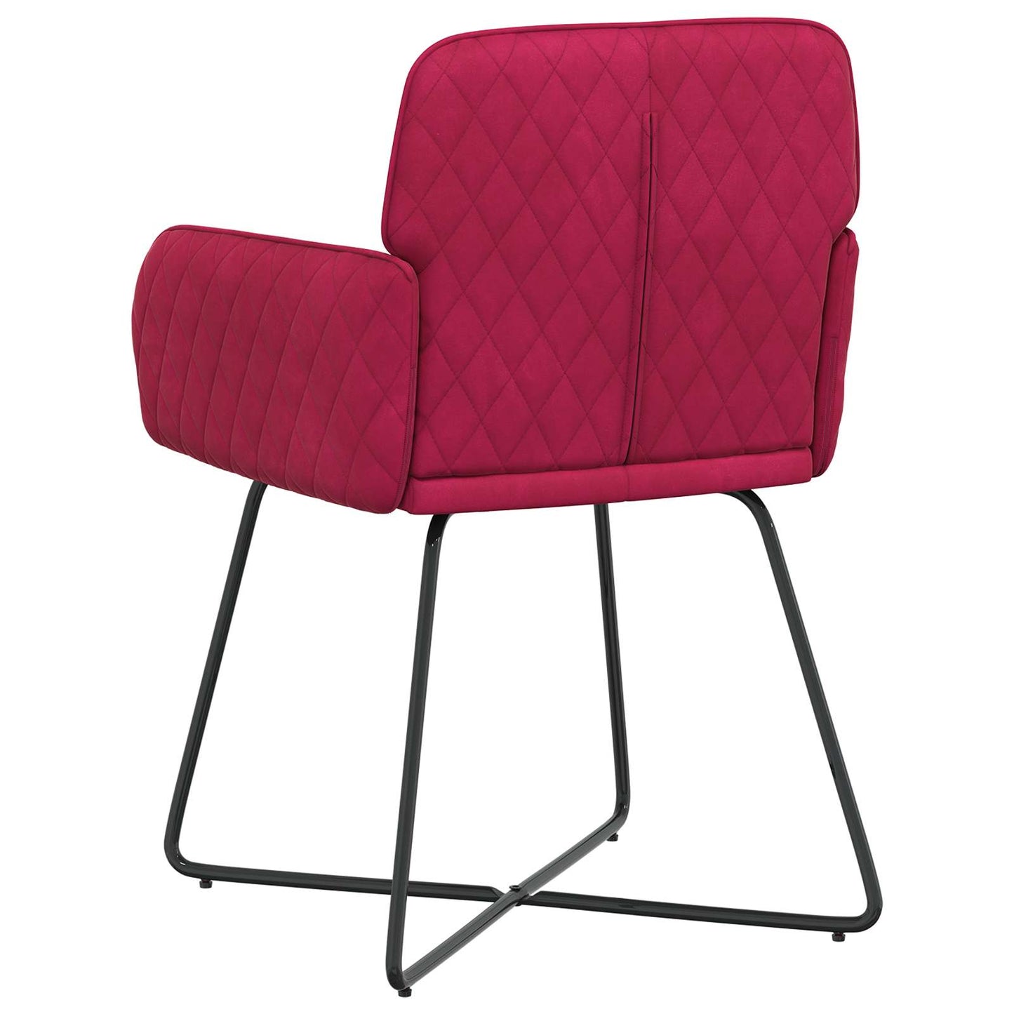 vidaXL Καρέκλες φαγητού 6 pcs Βελούδο Κόκκινο 59 x 56,5 x 86 εκ.