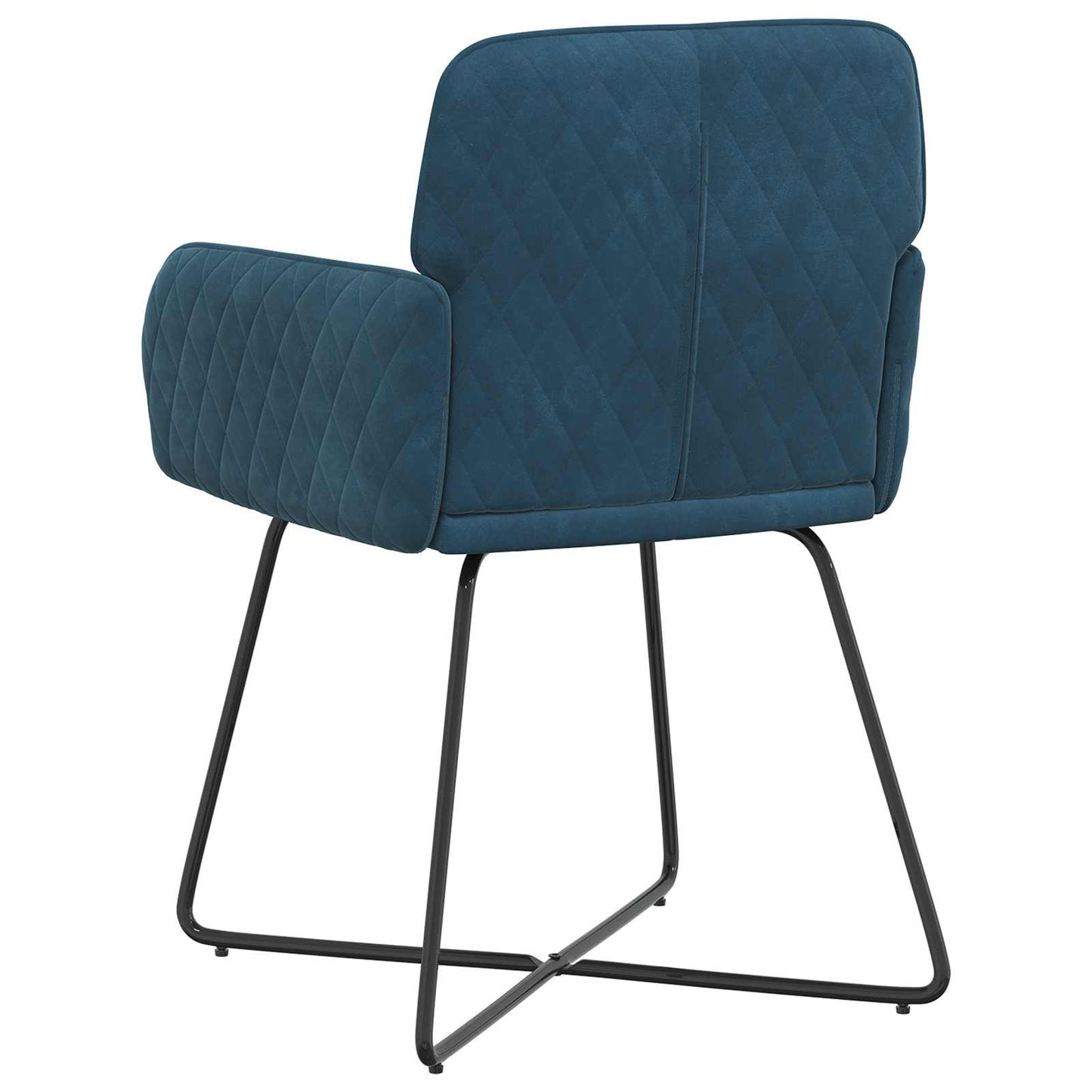 vidaXL Καρέκλες φαγητού 6 pcs Βελούδο Μπλε 59 x 56,5 x 86 εκ.