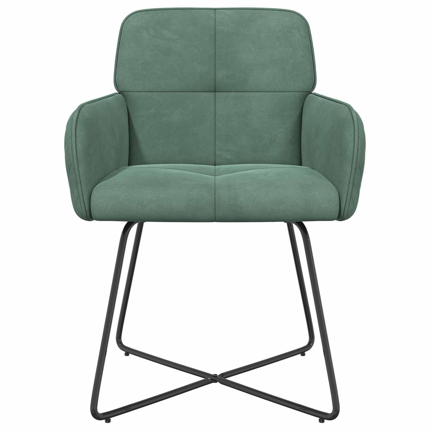 vidaXL Καρέκλες φαγητού 6 pcs Βελούδο Θαλασσί 59 x 56,5 x 86 εκ.