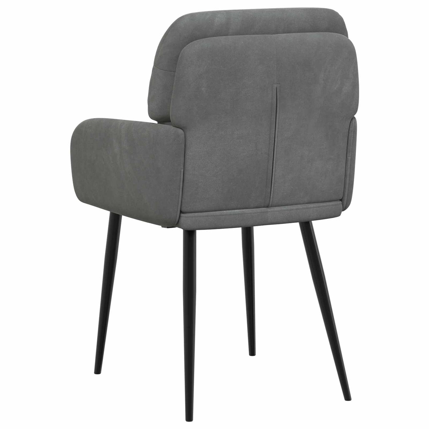 vidaXL Καρέκλες φαγητού 4 pcs Βελούδο Σκούρο Γκρι 59 x 59,5 x 90 εκ