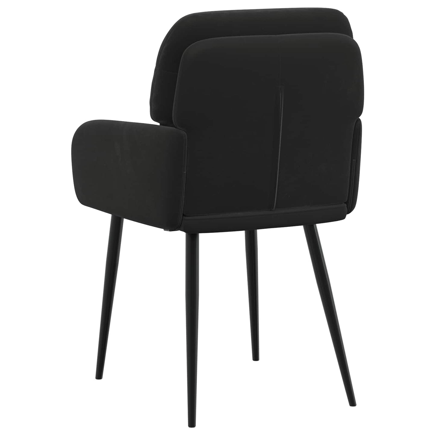 vidaXL Καρέκλες φαγητού 4 pcs Βελούδο Μαύρο 59 x 59,5 x 90 εκ