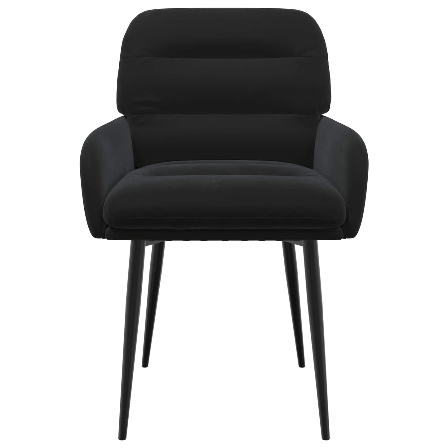 vidaXL Καρέκλες φαγητού 4 pcs Βελούδο Μαύρο 59 x 59,5 x 90 εκ